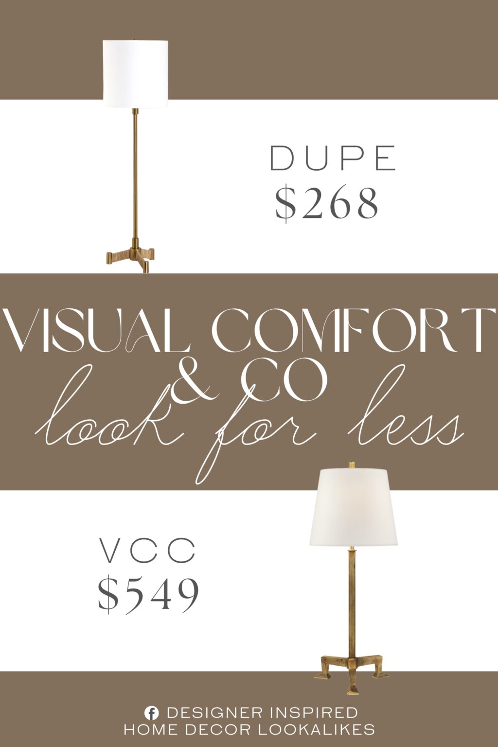 Visual Comfort & Co Parish Buffet Lamp Dupe. This versatile buffet lamp showcases a plated brass slim metal base accented by rattan wrapped legs. The petite round hardback drum shade is a crisp white linen fabric.