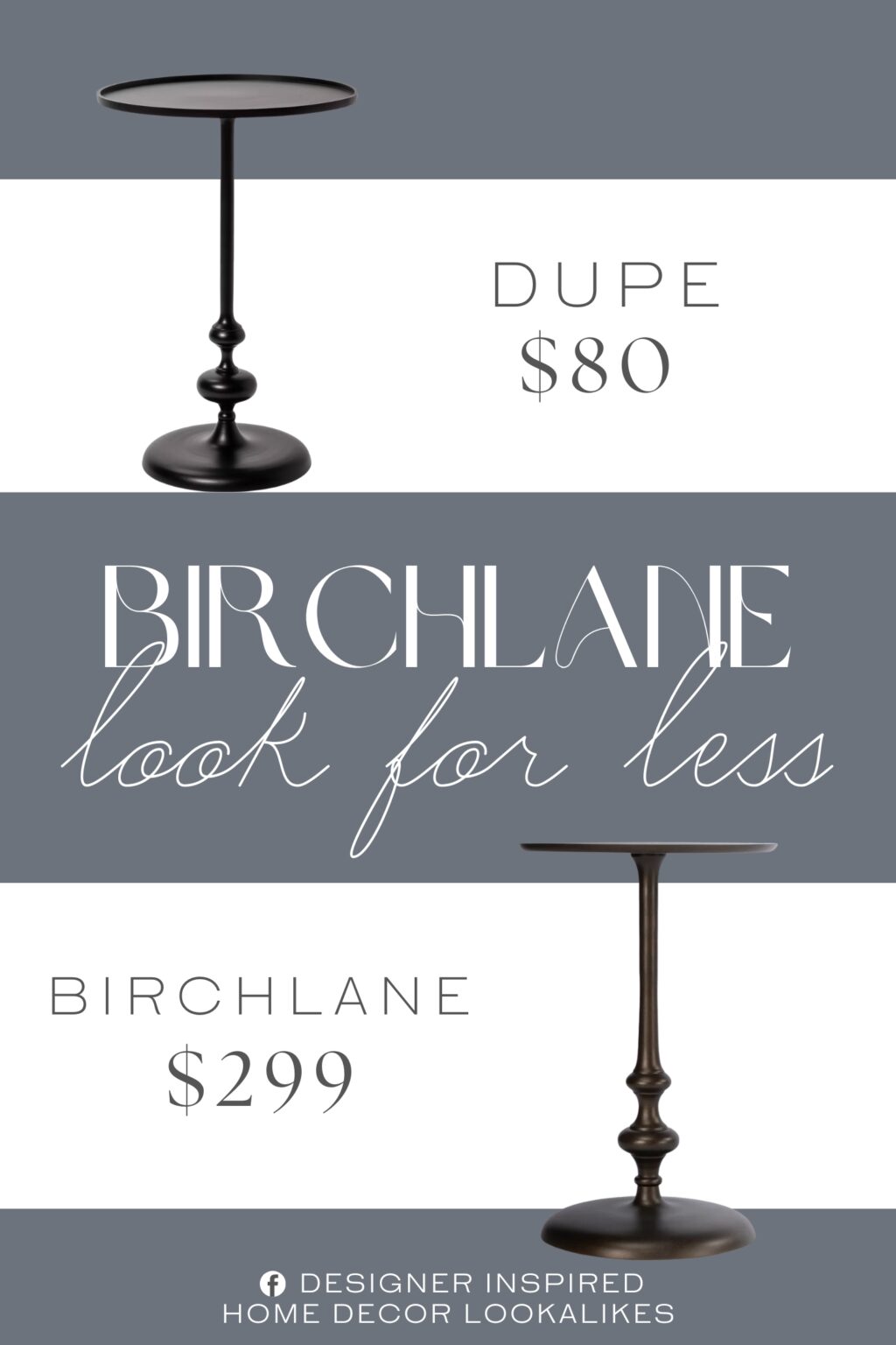 Birchlane Metal Side Table Dupe. Featuring a solid aluminum frame and a slender design, this metal accent table makes for a stylish and functional accent piece that can be easily moved from place to place.