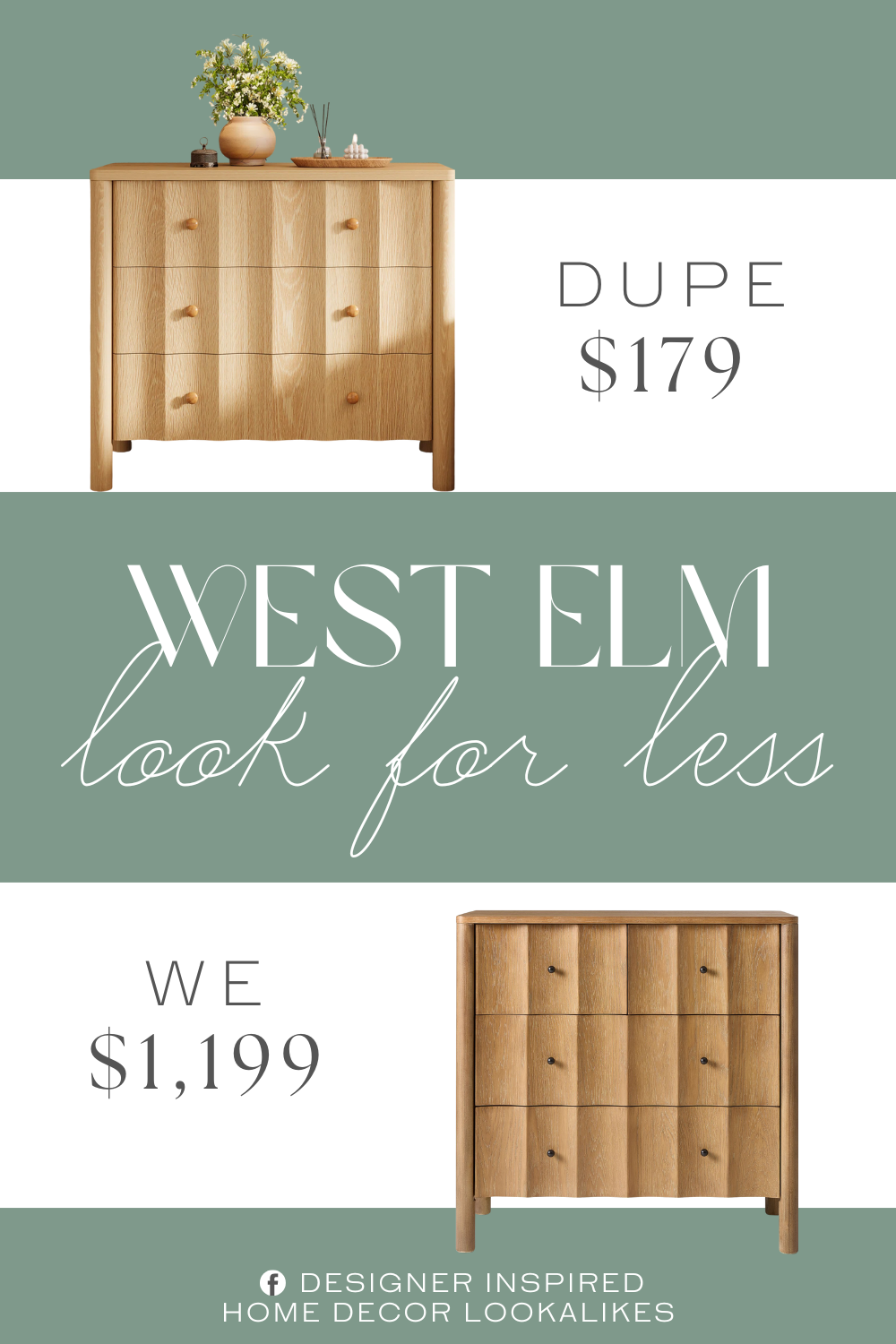 West Elm Kids Scalloped Narrow Dresser Dupe. Crafted from MDF and solid wood framing, they offer long-lasting stability and a refined finish that resists scratches and wear.