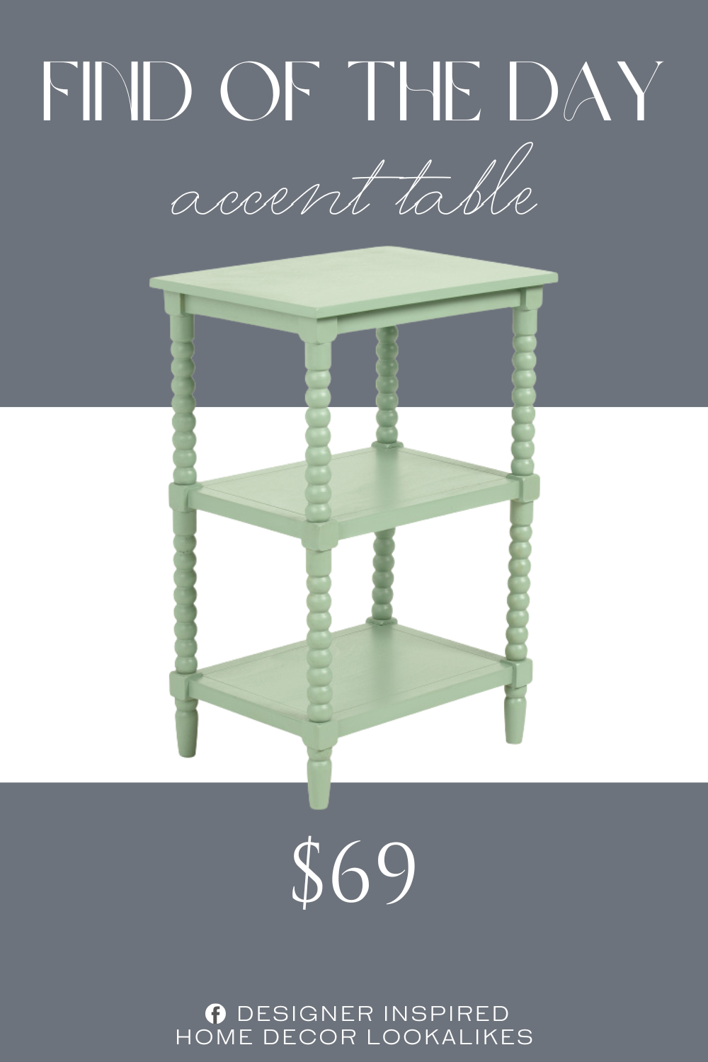 Find of the Day 3 Tier Knobby Accent Table. 3 tiers, knobby legs