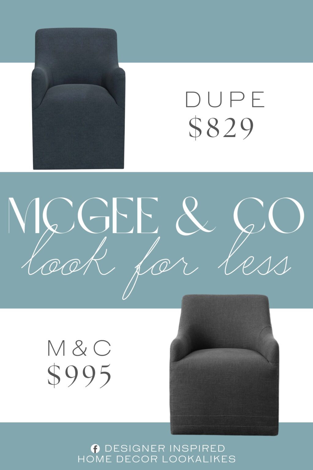McGee & Co Elton Office Chair Dupe. Crafted in a blend of engineered wood and polyester, this classically designed chair offers the perfect balance between firmness and softness.