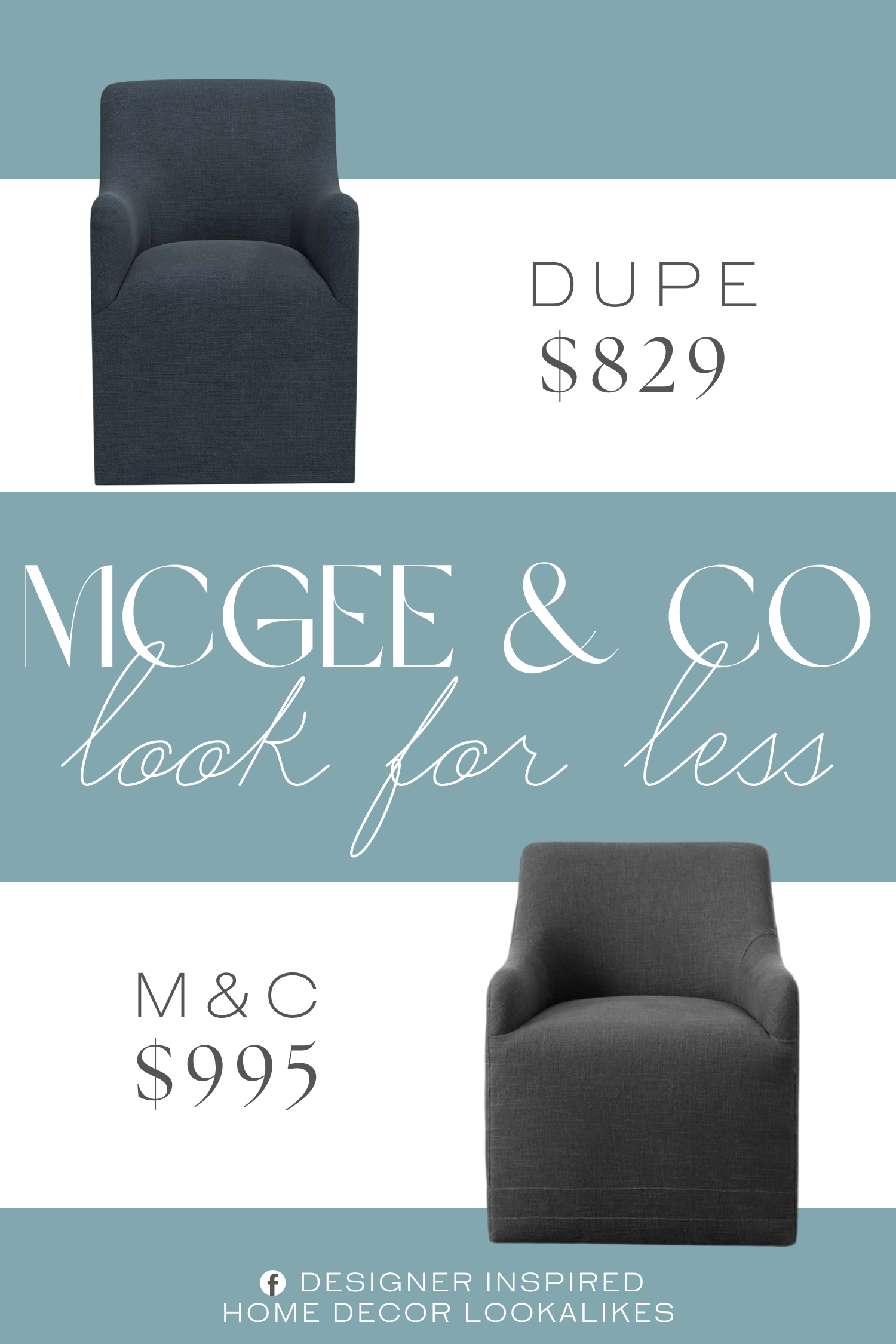 McGee & Co Elton Office Chair Dupe. Crafted in a blend of engineered wood and polyester, this classically designed chair offers the perfect balance between firmness and softness.