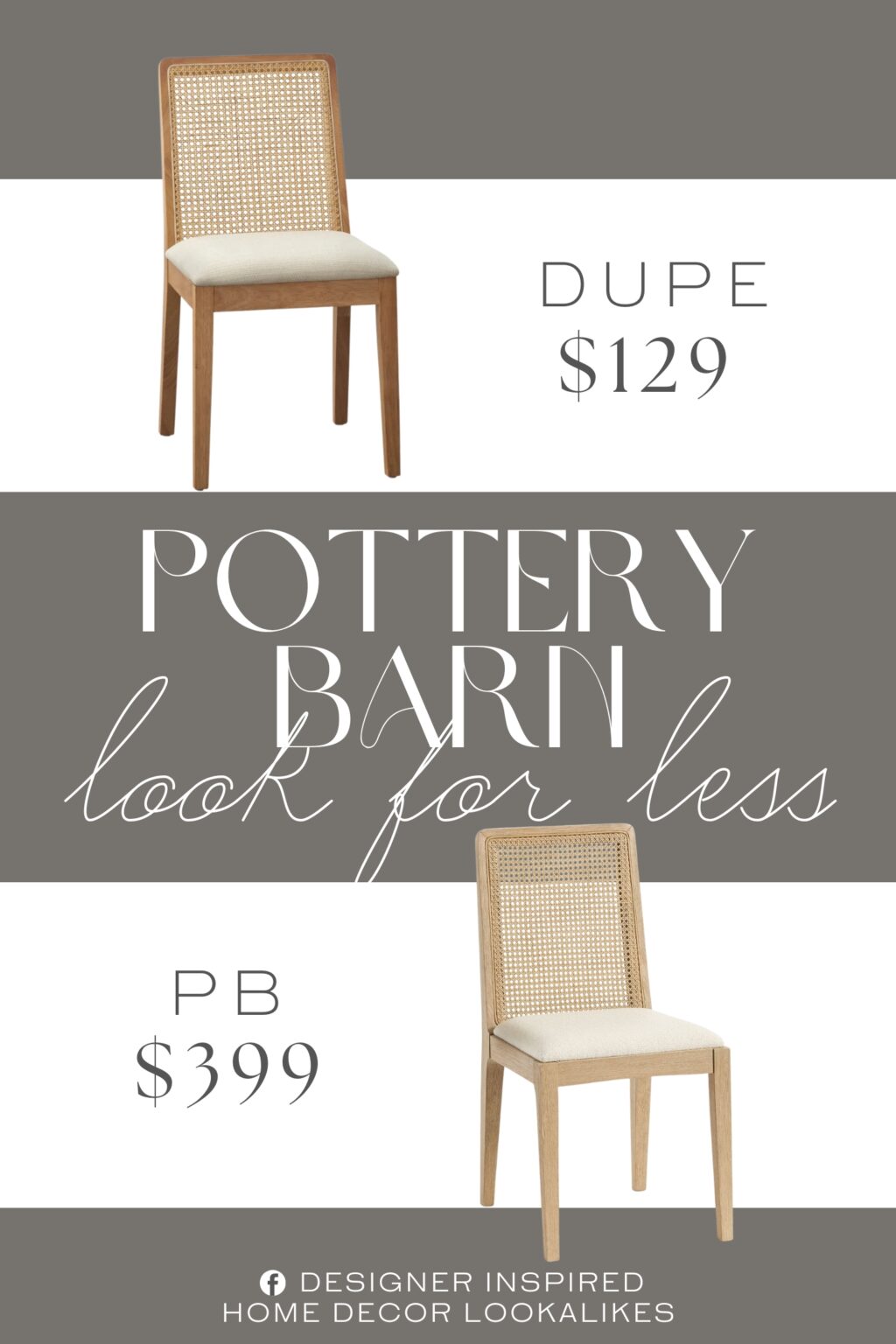 Pottery Barn Monty Cane Dining Chair Dupe. It is crafted of solid rubberwood with natural cane backs in a warm walnut finish