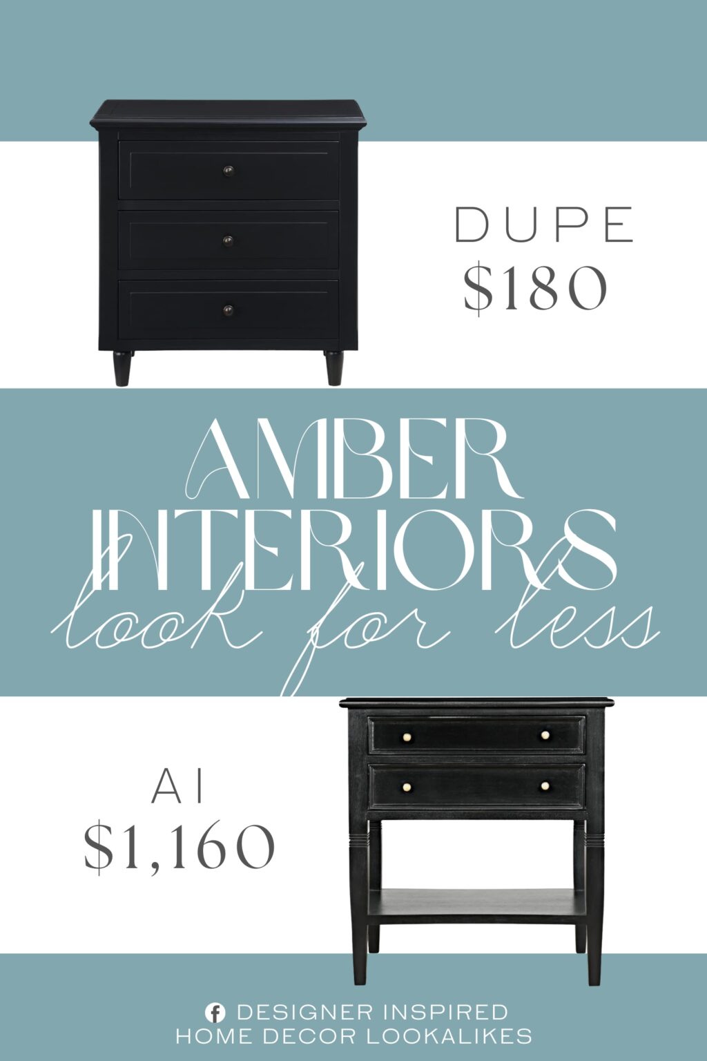 Amber Interiors Hewes Side Table Dupe. Crafted from quality pine wood and MDF with sleek protective covering, this stylish nightstand body is sturdy for lasting service. Four legs are made from solid wood, which supports the whole structure stably.