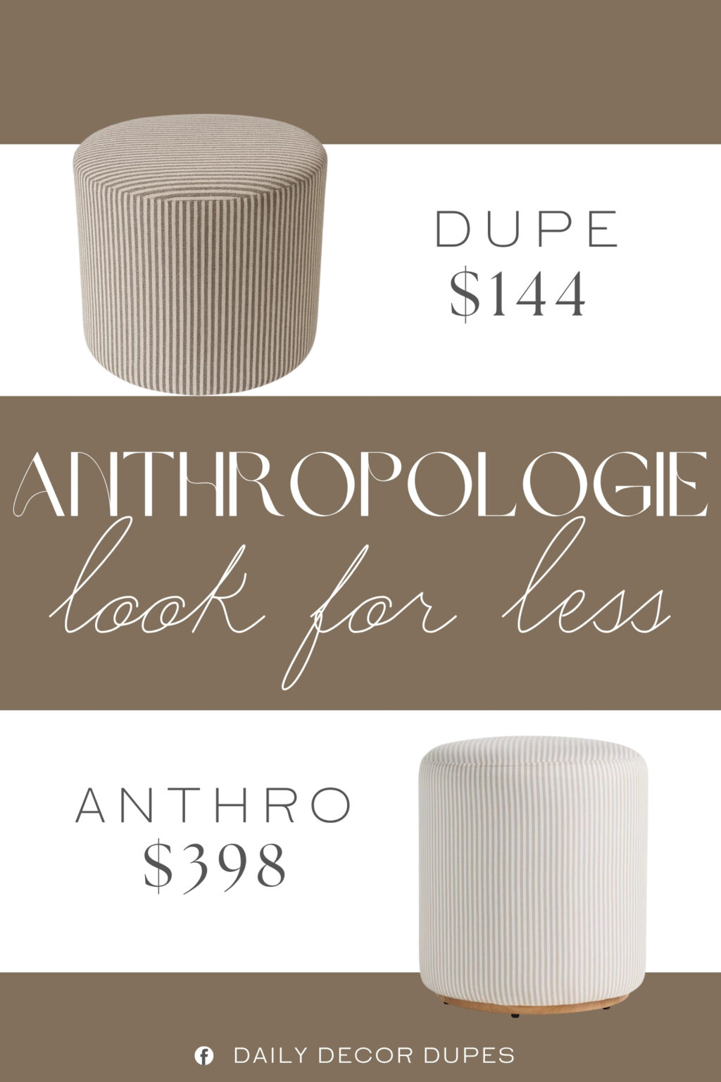 Anthropologie Layla Ottoman Dupe. This round pouf ottoman brings a cozy, approachable feel to your space. It's designed with a textured surface that adds subtle depth without overwhelming your existing decor.