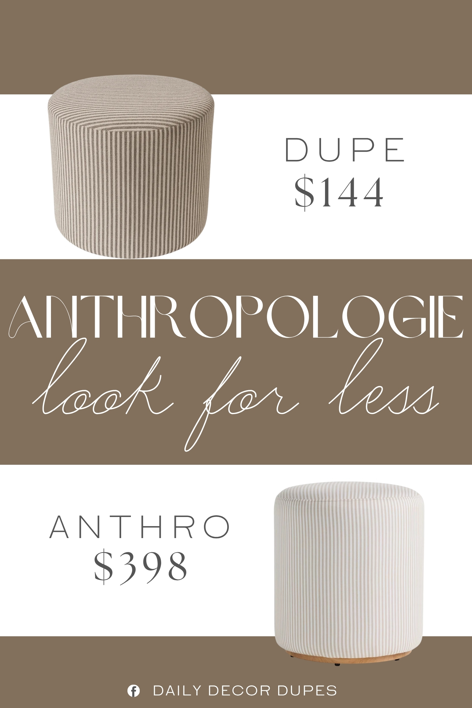 Anthropologie Layla Ottoman Dupe. This round pouf ottoman brings a cozy, approachable feel to your space. It's designed with a textured surface that adds subtle depth without overwhelming your existing decor.