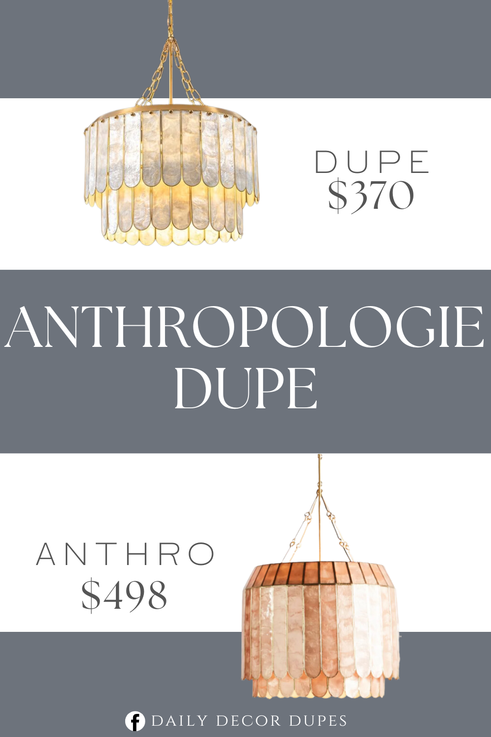 Anthropologie Madelyn Capiz Faceted Pendant Dupe. This 5-light chandelier features a stunning 2-tiered design with faceted shells. The high-quality metal frame ensures the durability and stability of this chandelier, providing long-lasting beauty and functionality.