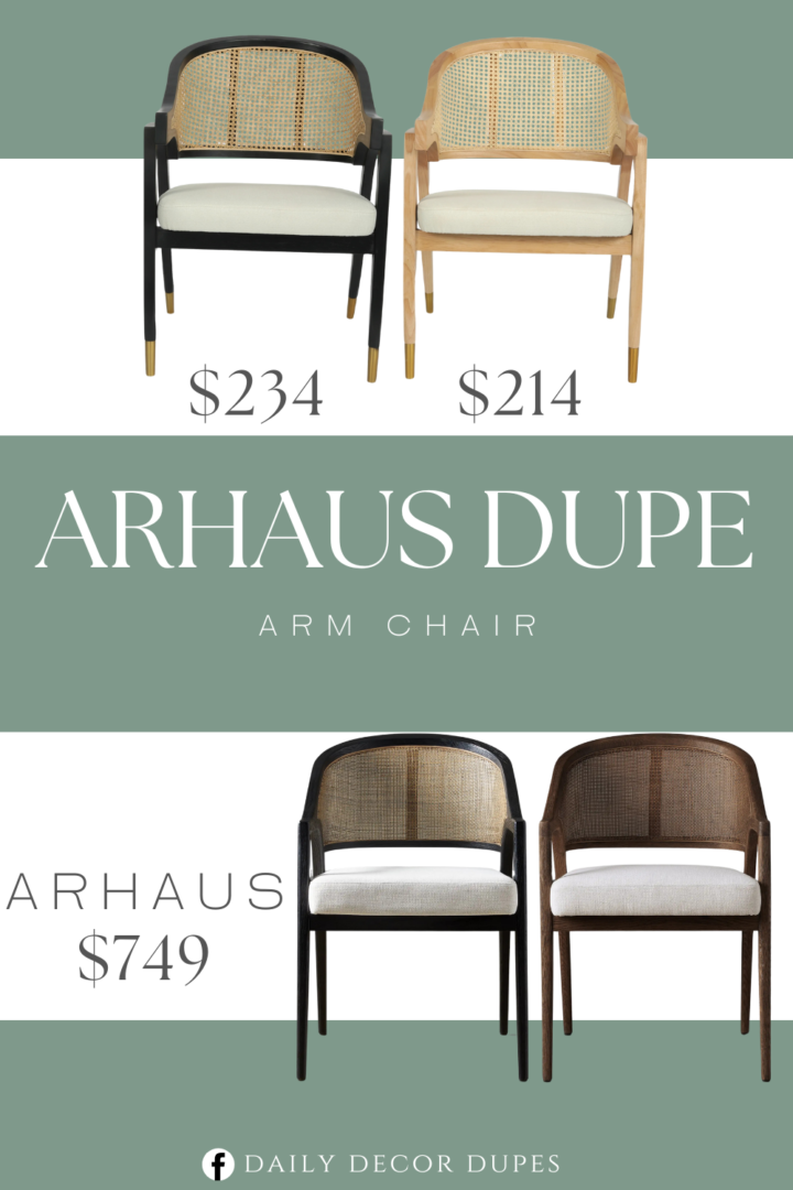 Arhaus Aimee Dining Arm Chair Dupe