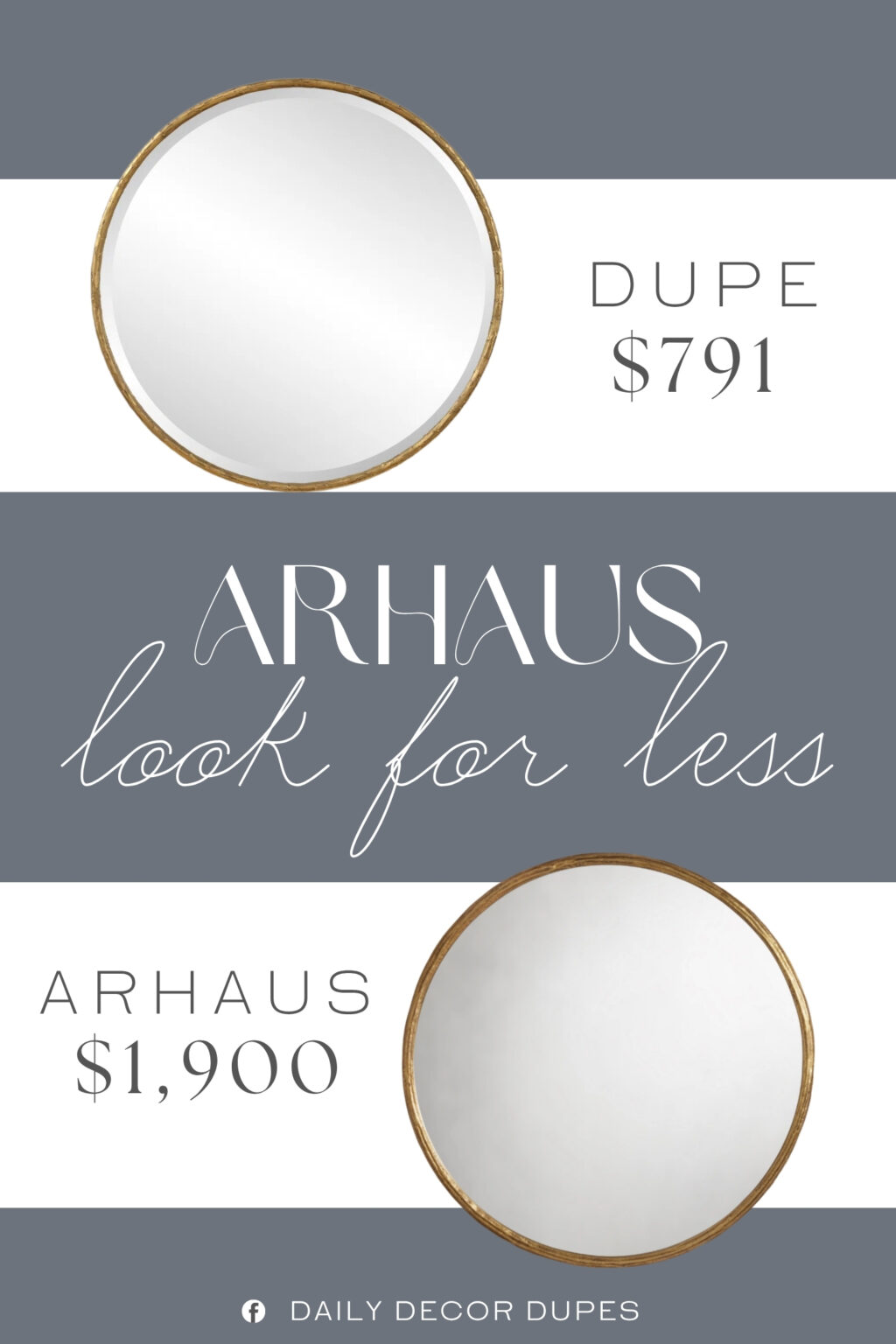Arhaus Arren Round Wall Mirror Dupe. With its aged gold finish and subtle plaster effect, the round mirror is a blend of timeless elegance and rustic charm. mirrors combine premium quality materials with unique high-style design.