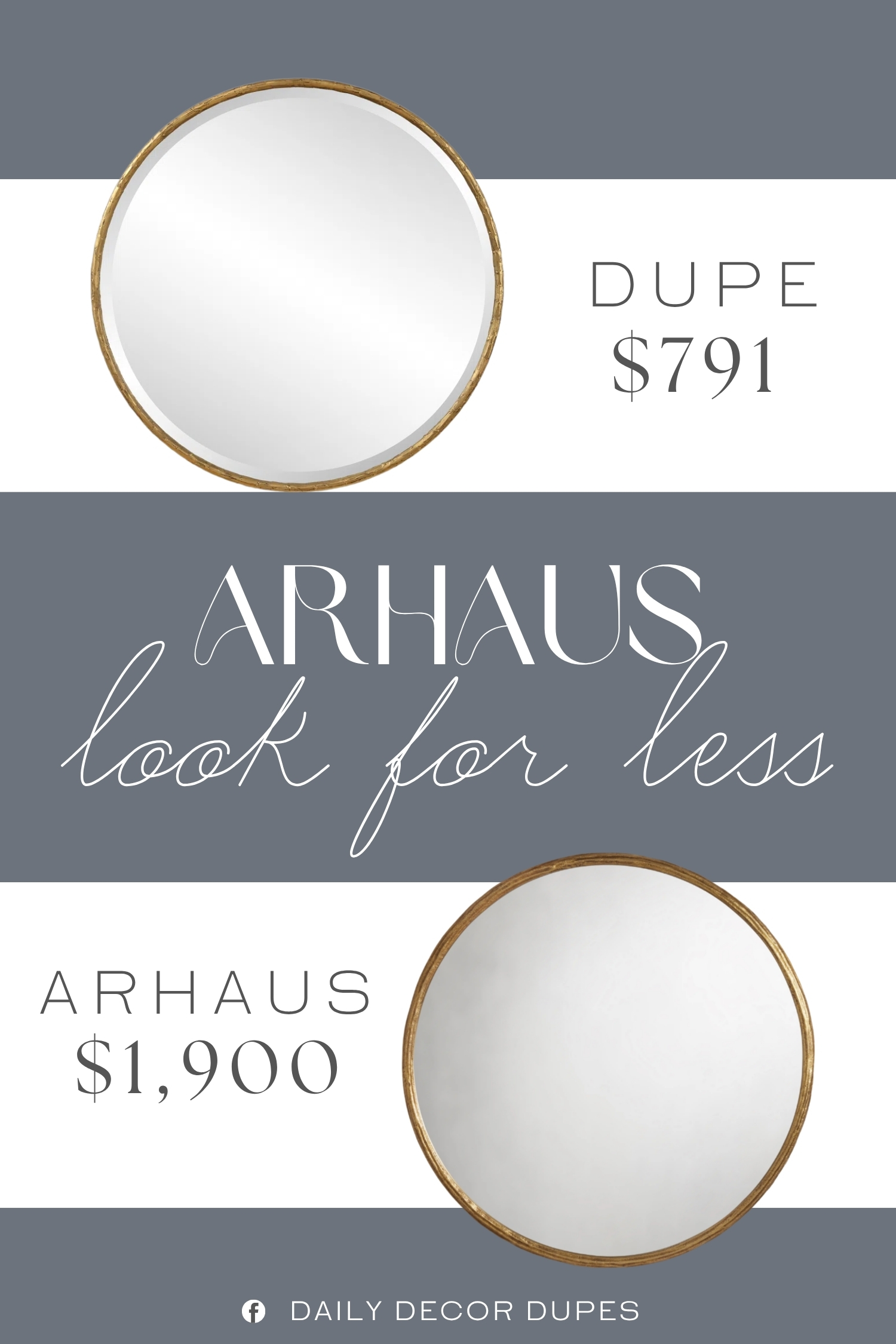 Arhaus Arren Round Wall Mirror Dupe. With its aged gold finish and subtle plaster effect, the round mirror is a blend of timeless elegance and rustic charm. mirrors combine premium quality materials with unique high-style design.