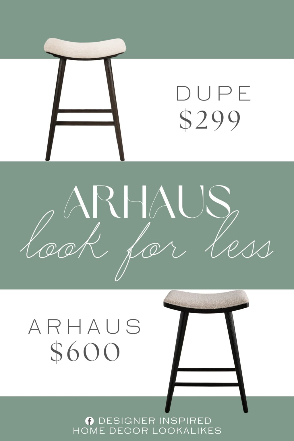 Arhaus Blare Counter Stool Dupe. Its solid oak wood frame rests on splayed legs, and it showcases a natural wood grain finish for an organic touch. The backless design keeps your space feeling open and airy, while the contoured seat adds a touch of visual interest.
