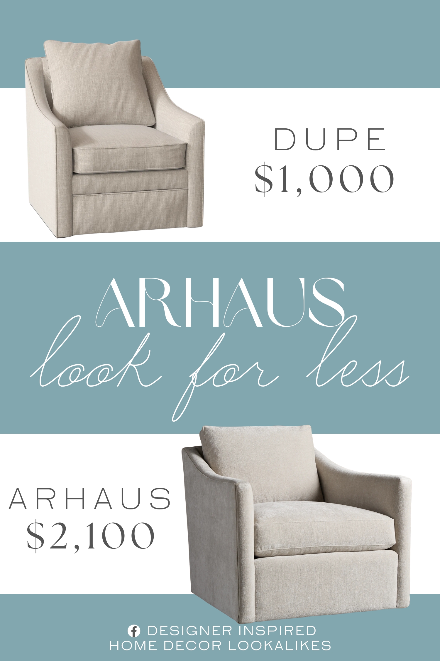 Arhaus Branson Swivel Chair Dupe. The frame is crafted from solid hardwood for a reliable foundation, while the flared arms and pillow back create a supportive silhouette.