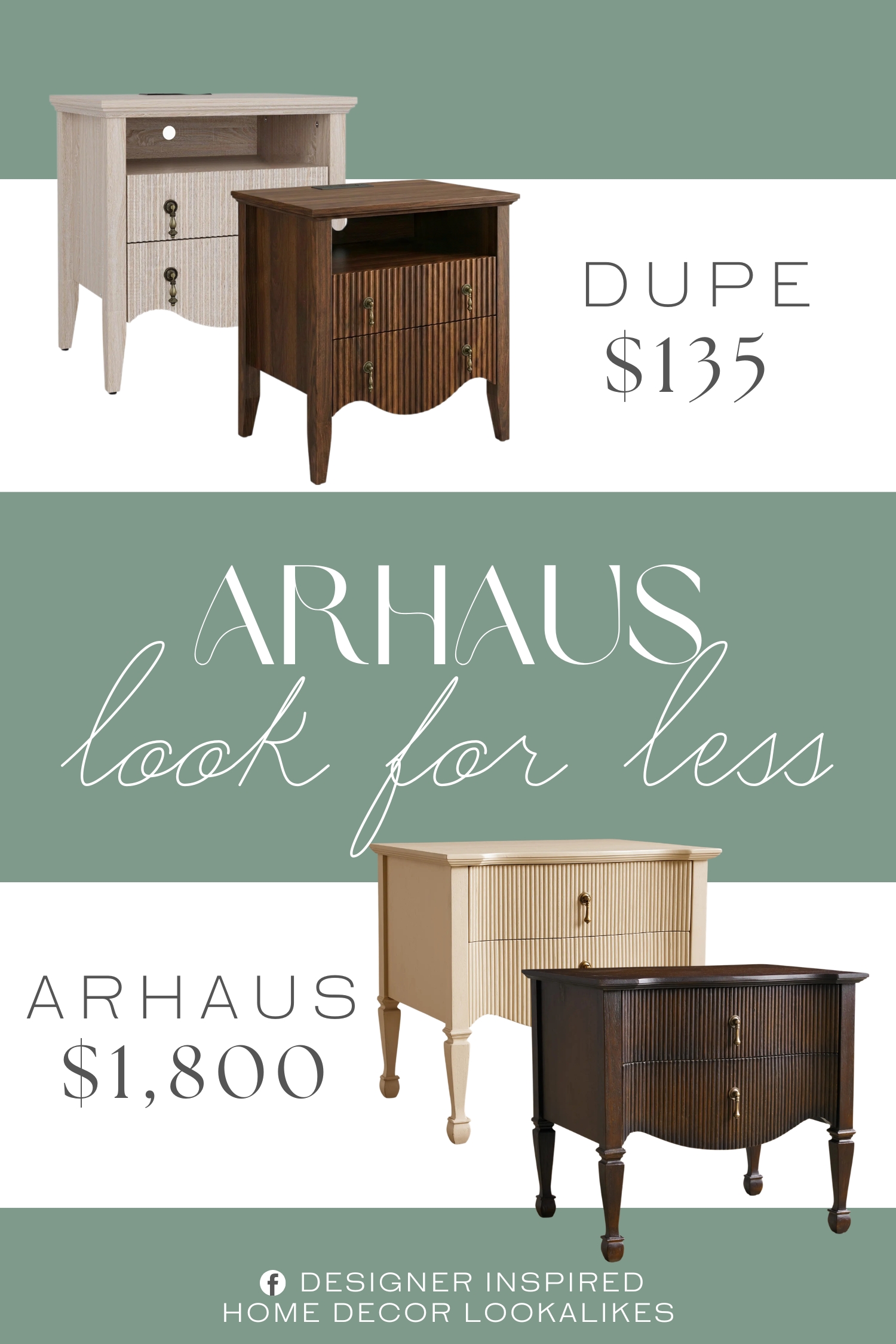 Arhaus Conrad Nightstand Dupe. Crafted from high-quality wood with a rich finish, this end table is built for durability and stability. The tapered legs provide strong support while maintaining a slim, elegant silhouette that fits Organic Modern or Rustic Farmhouse decors.