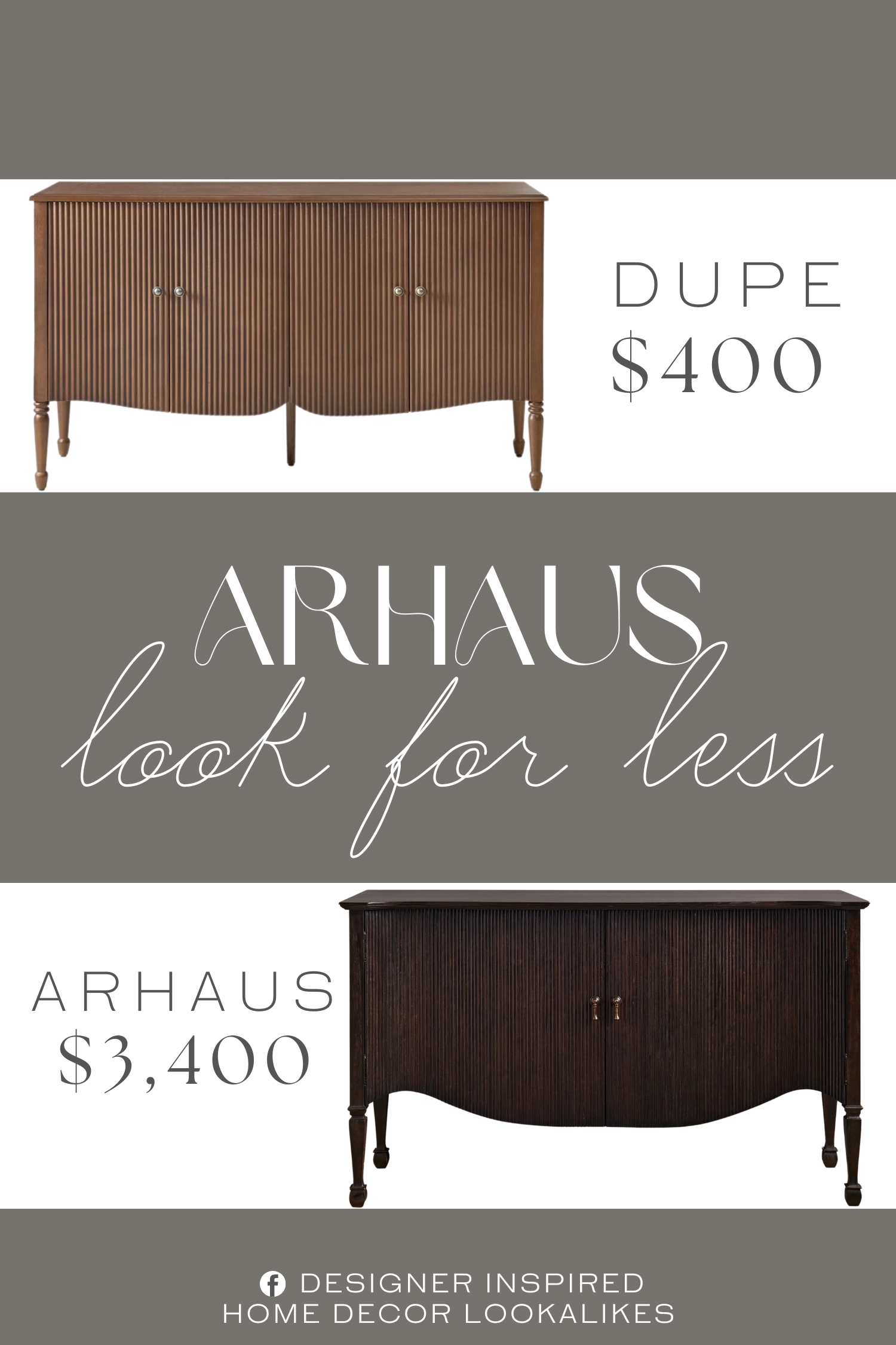 Arhaus Conrad Sideboard Dupe. Constructed with solid wood doors for lasting durability and natural beauty.