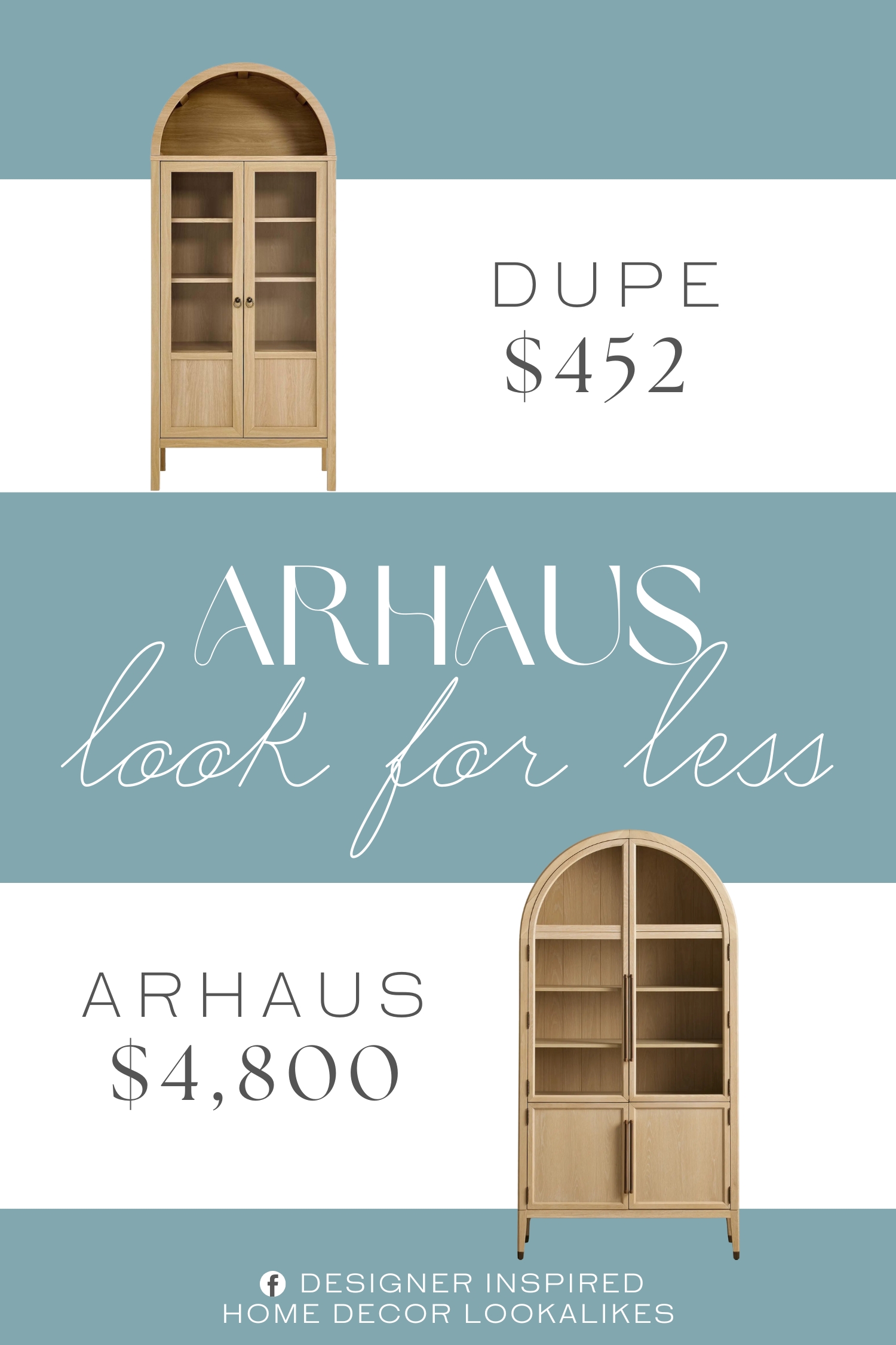 Arhaus Hattie Glass Cabinet Dupe. Featuring two adjustable shelves, a fixed shelf, and spacious concealed storage area, this display cabinet provides diverse storage options, whether you prefer showcasing your items or stowing them away