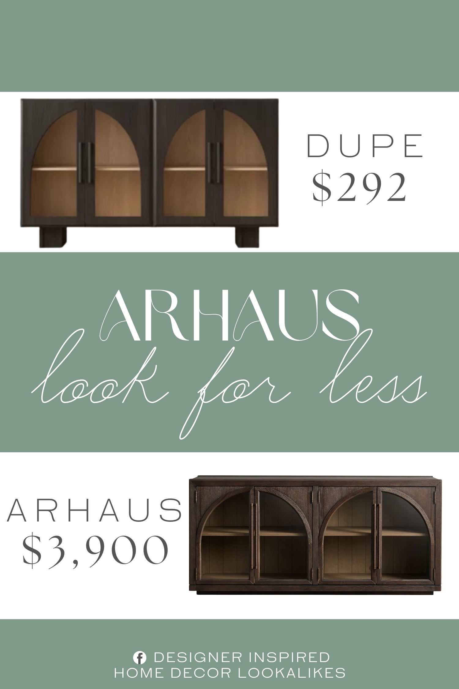 Arhaus Hattie Sideboard Dupe. Made from high quality materials,this storage cabinet is built to last and provides stable support for your belongings.