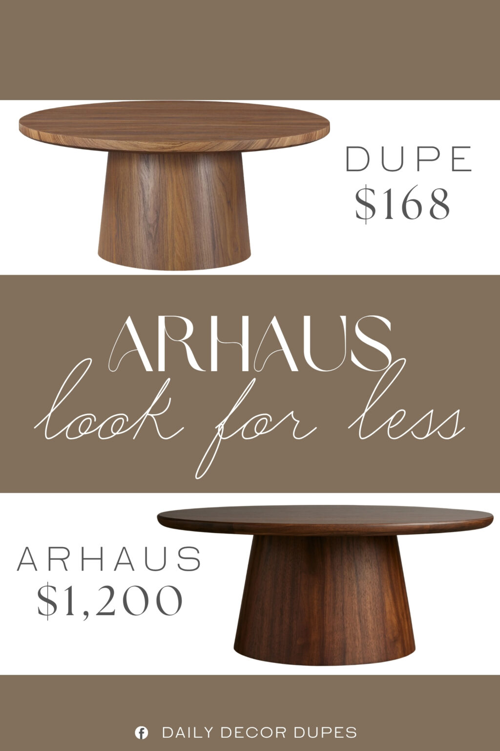 Arhaus Hemmings Coffee Table Dupe. Modern pedestal base adds a clean, upscale look Sturdy construction built for busy homes.