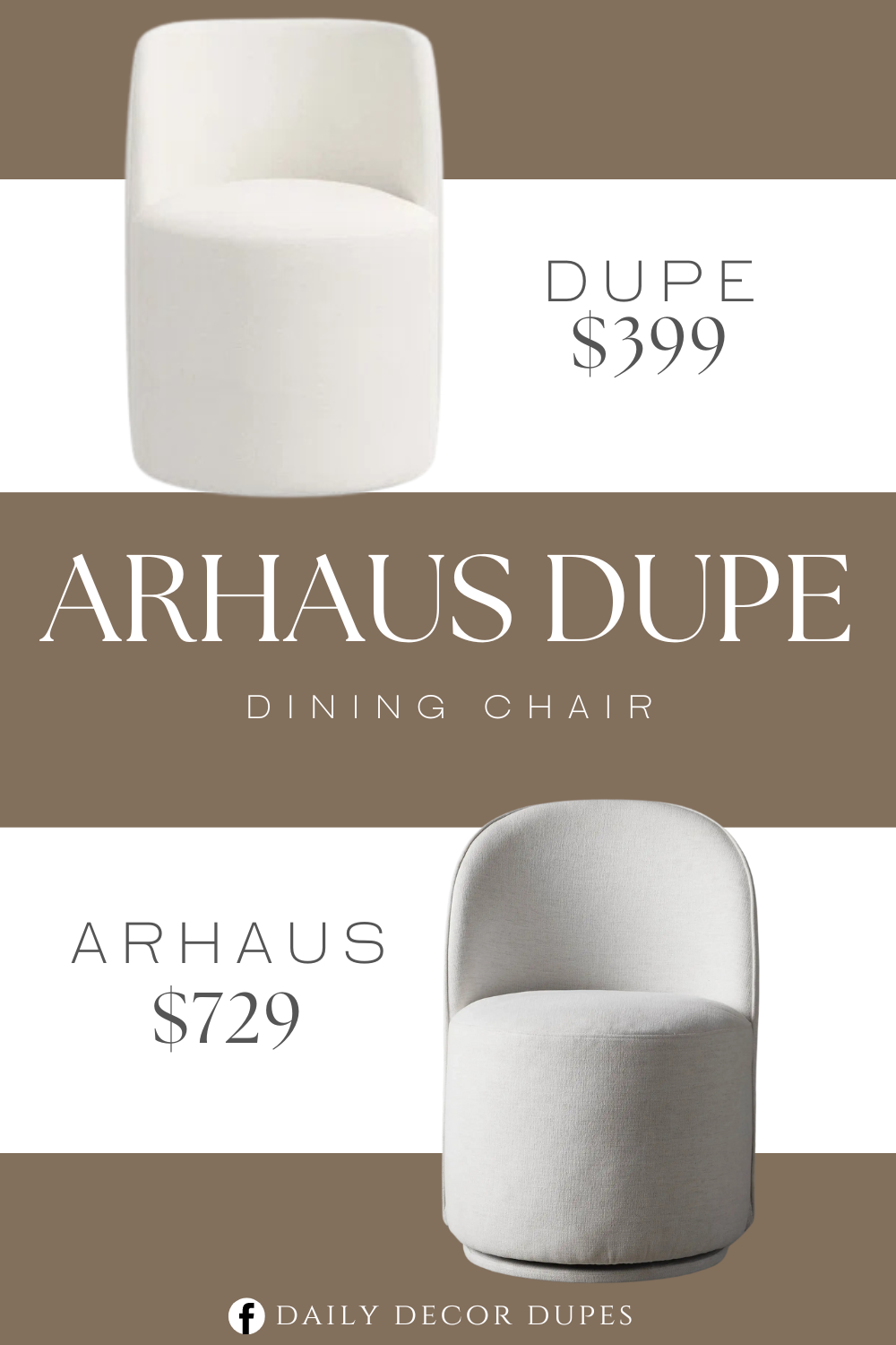 Arhaus Kira Swivel Dining Chair Dupe. Featured in a wide range of quality fabrics. Handcrafted with a deep cushion and fully upholstered base.