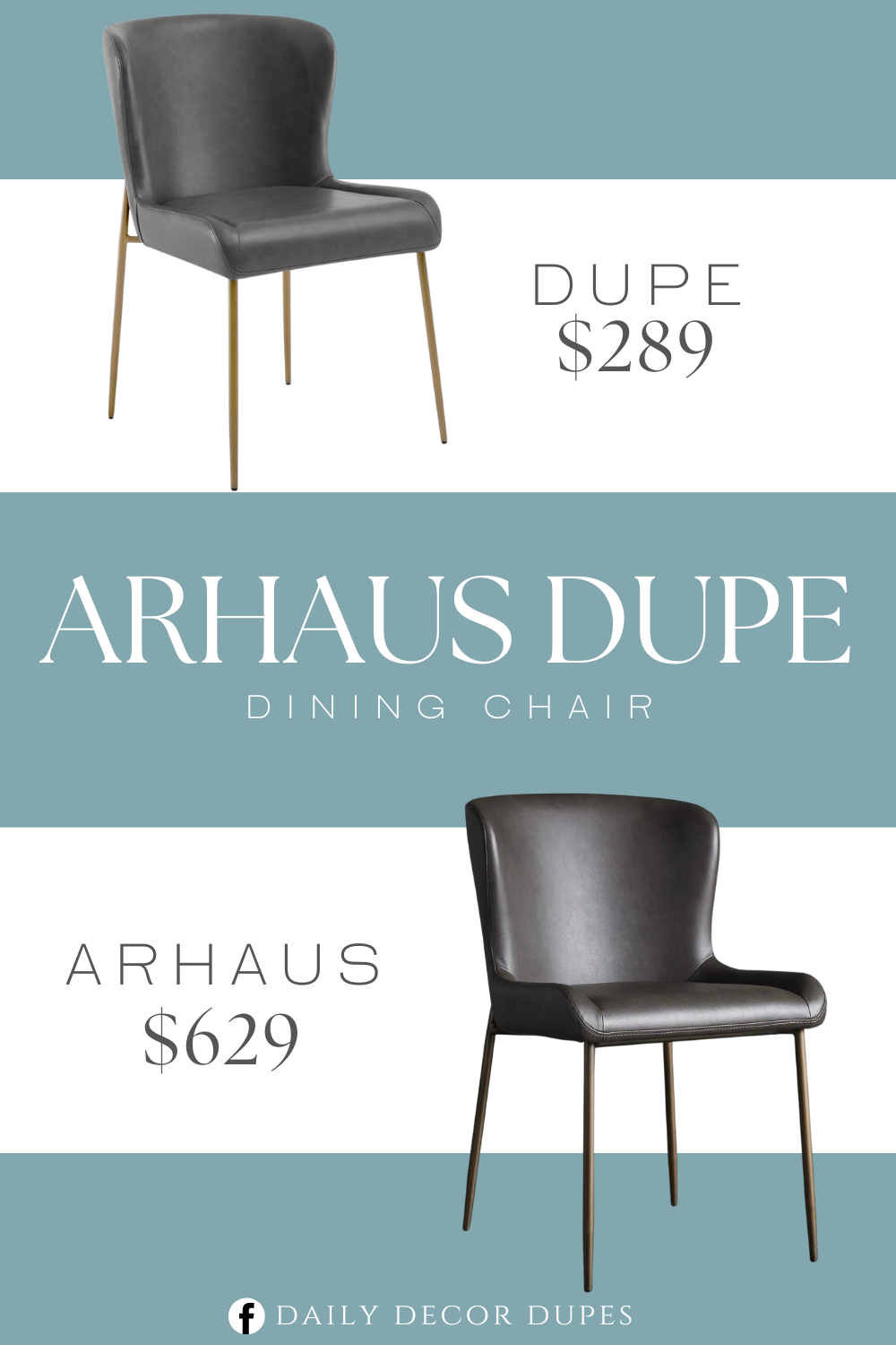 Arhaus Kirsten Faux Leather Dining Chair Dupe. Solid back style. Leather material. Iron frame material. Foam seat material type. Set of 2 chairs. Product dimension 25"D x 20.1"W x 32.1"H.