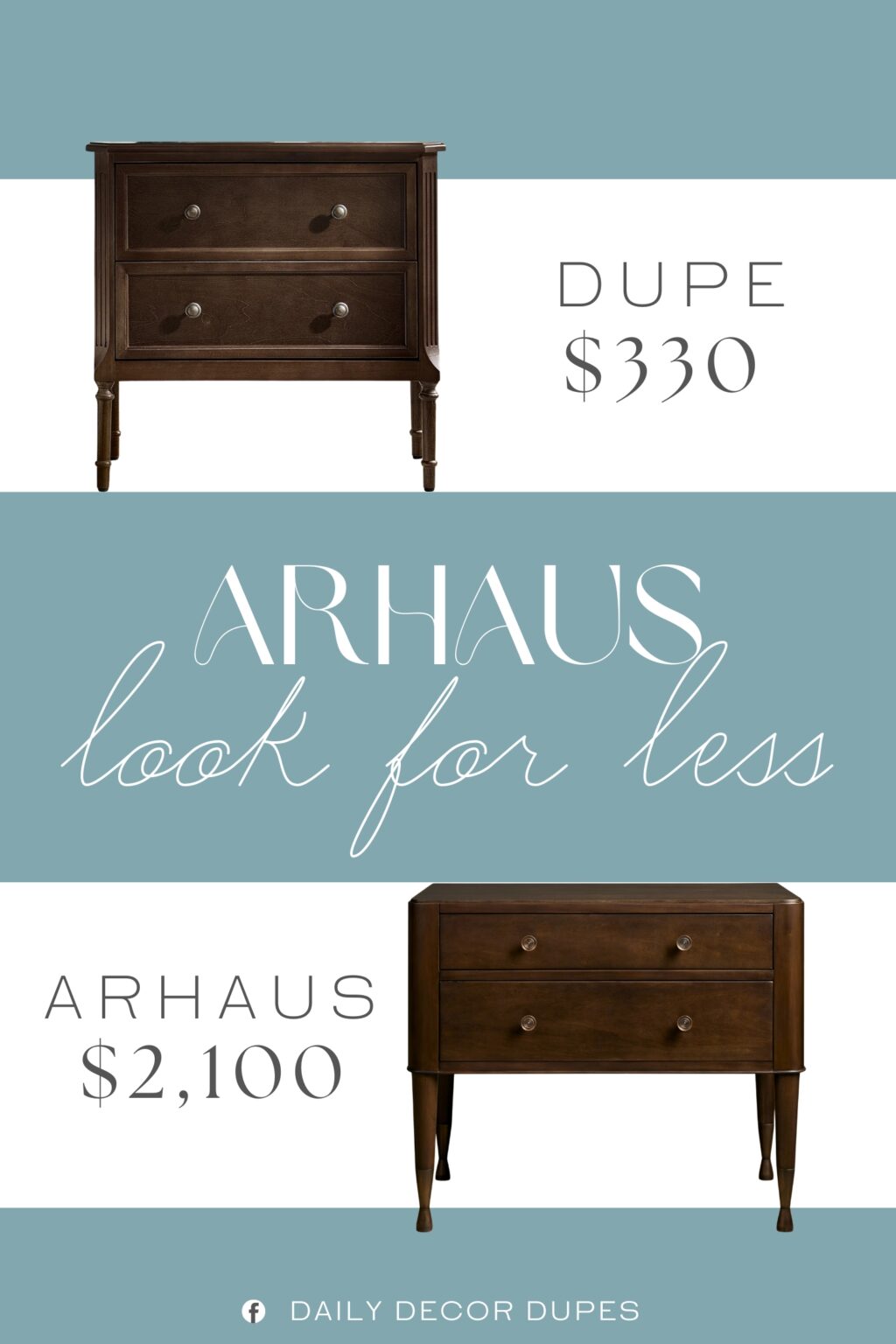 Arhaus Laurent Nightstand Dupe. Crafted with durable solid wood legs for lasting stability, it requires only minimal assembly—simply attach the legs and enjoy.