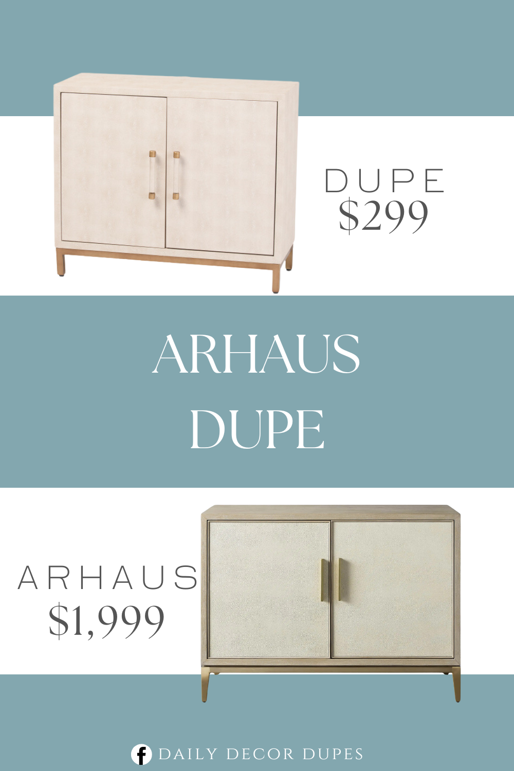 Arhaus Malone Two Door Shagreen Cabinet Dupe. 2 doors, 2 shelves for ample storage, textured, brass tone hardware. AOverall dimension 32.5in W x 27.5in H x 13in L.