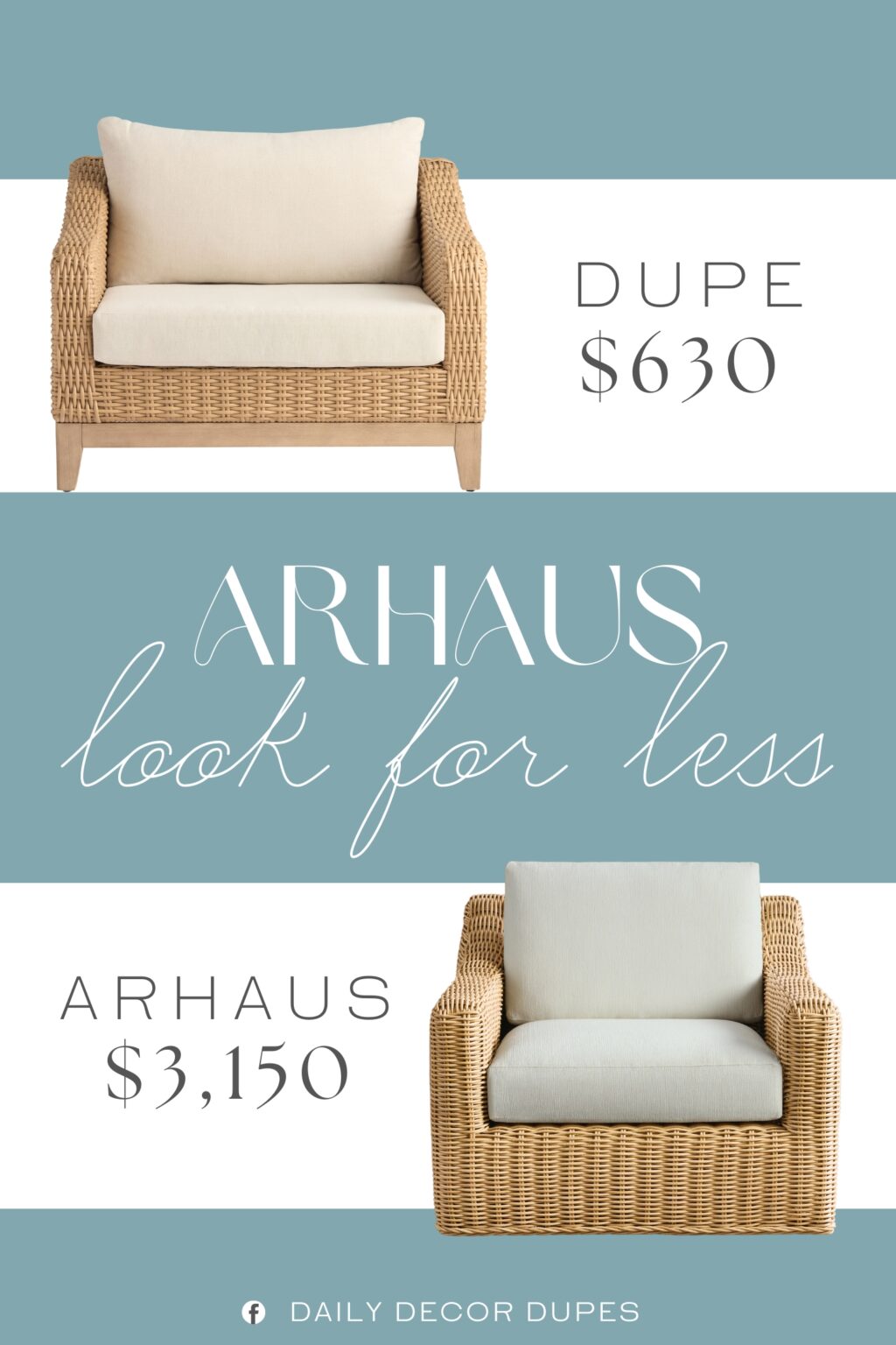 Arhaus Montauk Outdoor Swivel Chair Dupe. Hand-woven PE wicker with natural seagrass look.