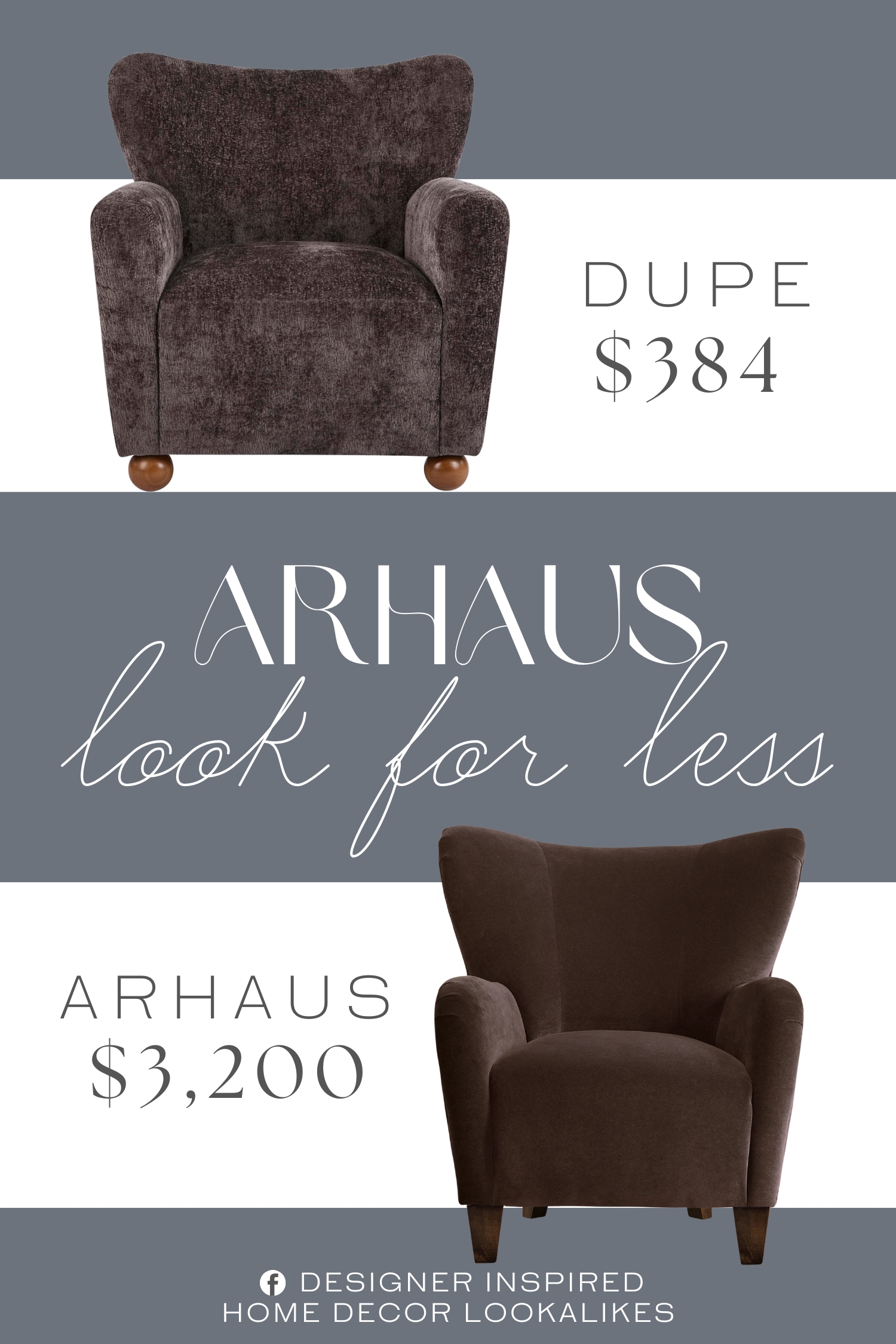 Arhaus Myra Chair Dupe. Crafted for durability and charm, this accent chair features strong solid wood legs that provide a sturdy foundation and long-lasting support.