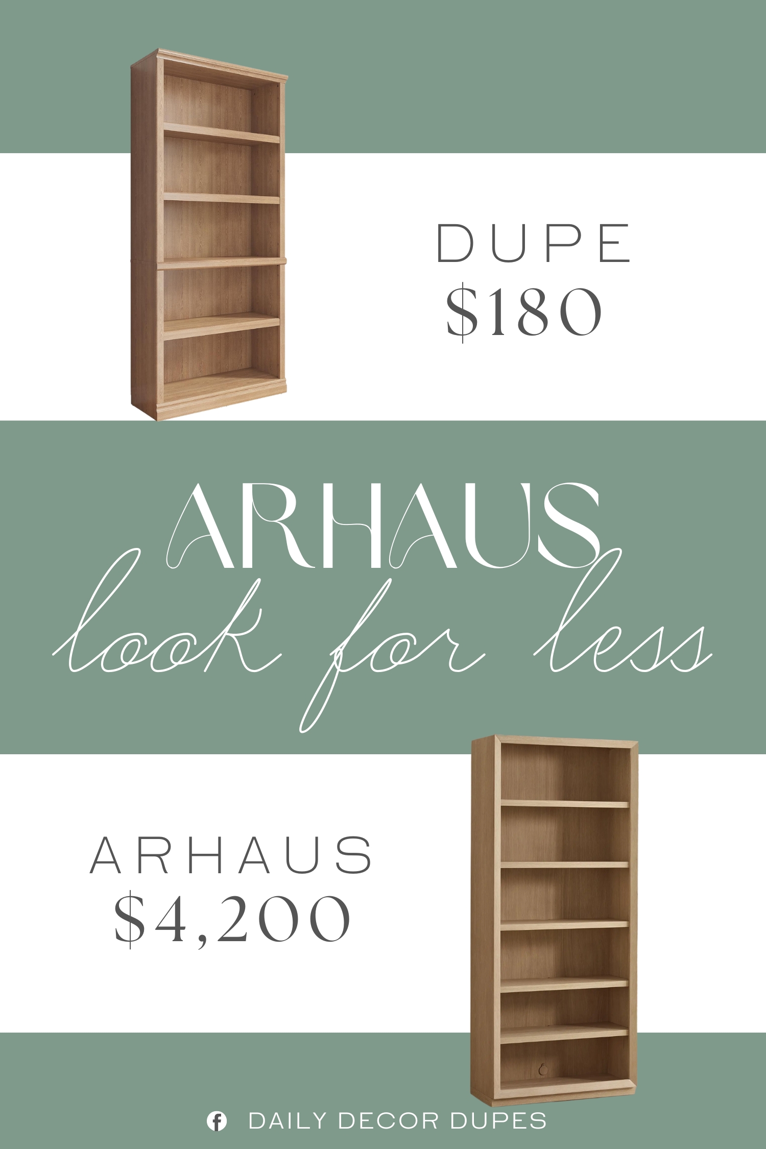 Arhaus Nason Modular Bookcase Dupe. It is made of high quality durable MDF wood board, with technical design and strengthen screws, each shelf can hold 30 lbs, and base board can hold up to 60 lbs weight capacity.