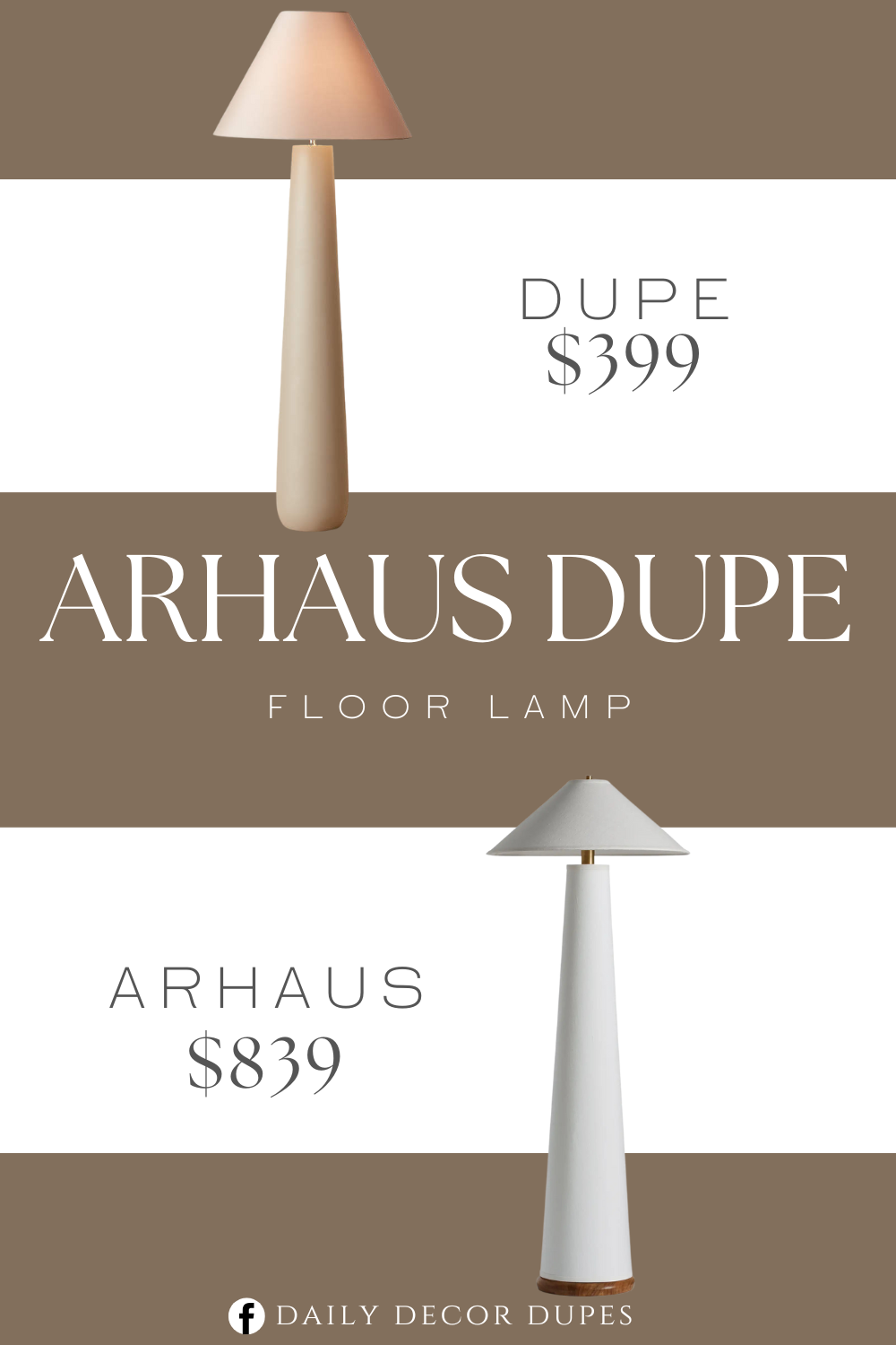 Arhaus Ombra Floor Lamp Dupe. Concrete base. Silk shade. Stainless steel hardware with polished nickel finish.