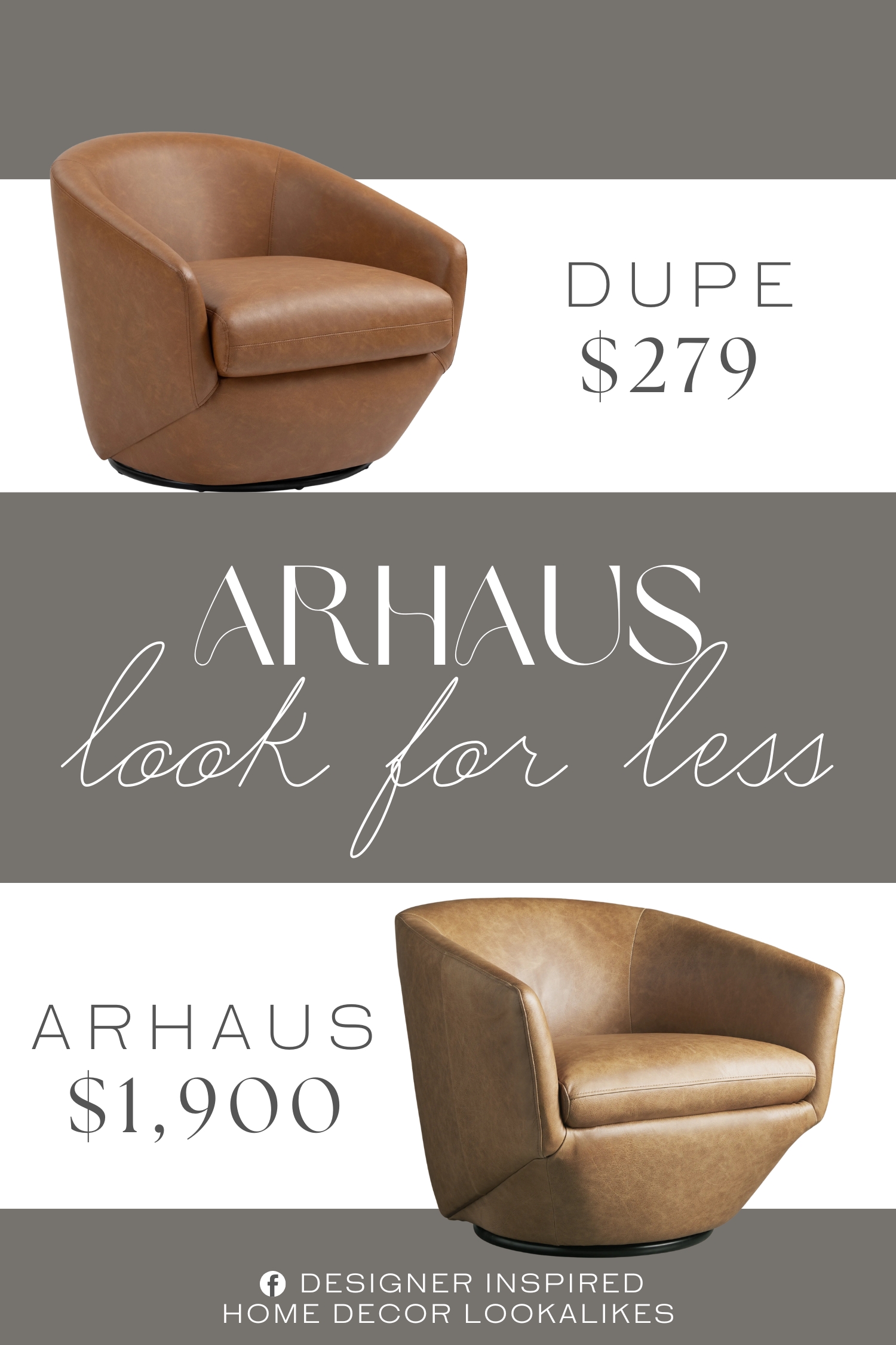 Arhaus Pelton Leather Swivel Chair Dupe. Features a 360-degree swivel base with elegant wood accents, providing full rotation for ultimate flexibility and comfort.