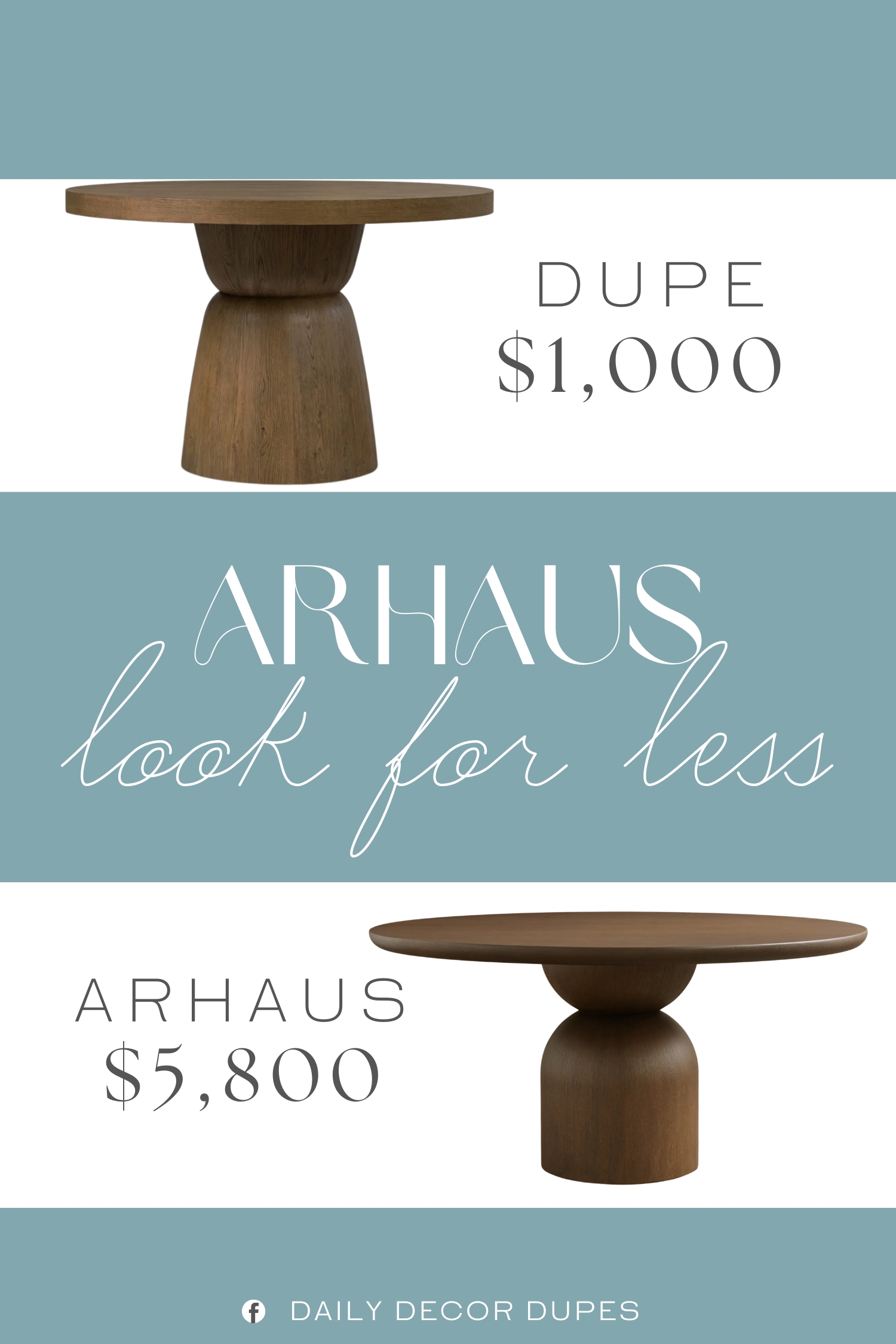 Arhaus Perth Round Dining Table Dupe. A small sculptural moment for everyday living, the design pairs a thick, rounded top with a softly tapered pedestal that keeps the silhouette clean but never stark
