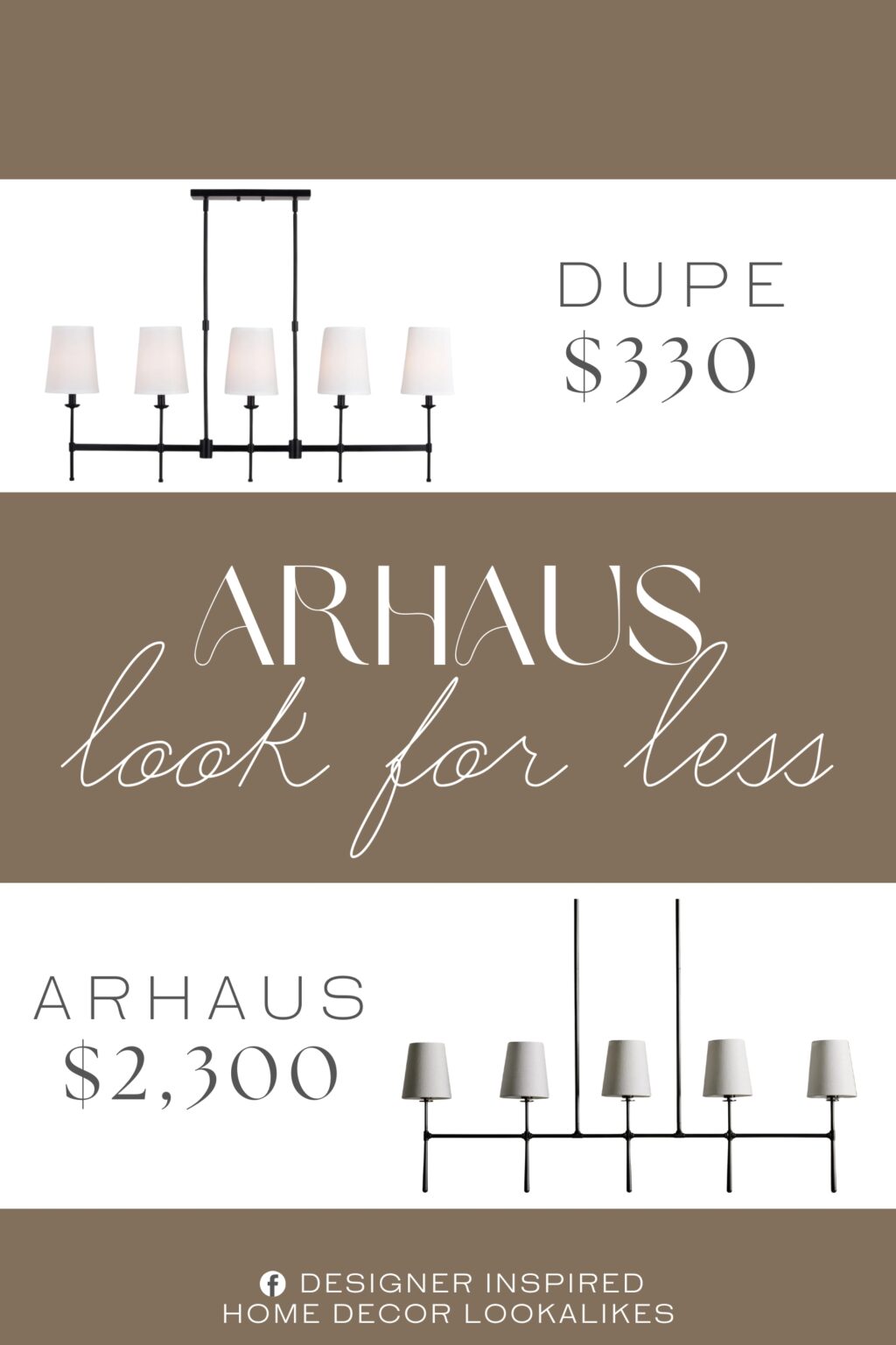 Arhaus Rhodes Linear Chandelier Dupe. The matte black finish offers a distinctive look and quality steel construction. White linen fabric shade provides bright illumination and a transitional feel.