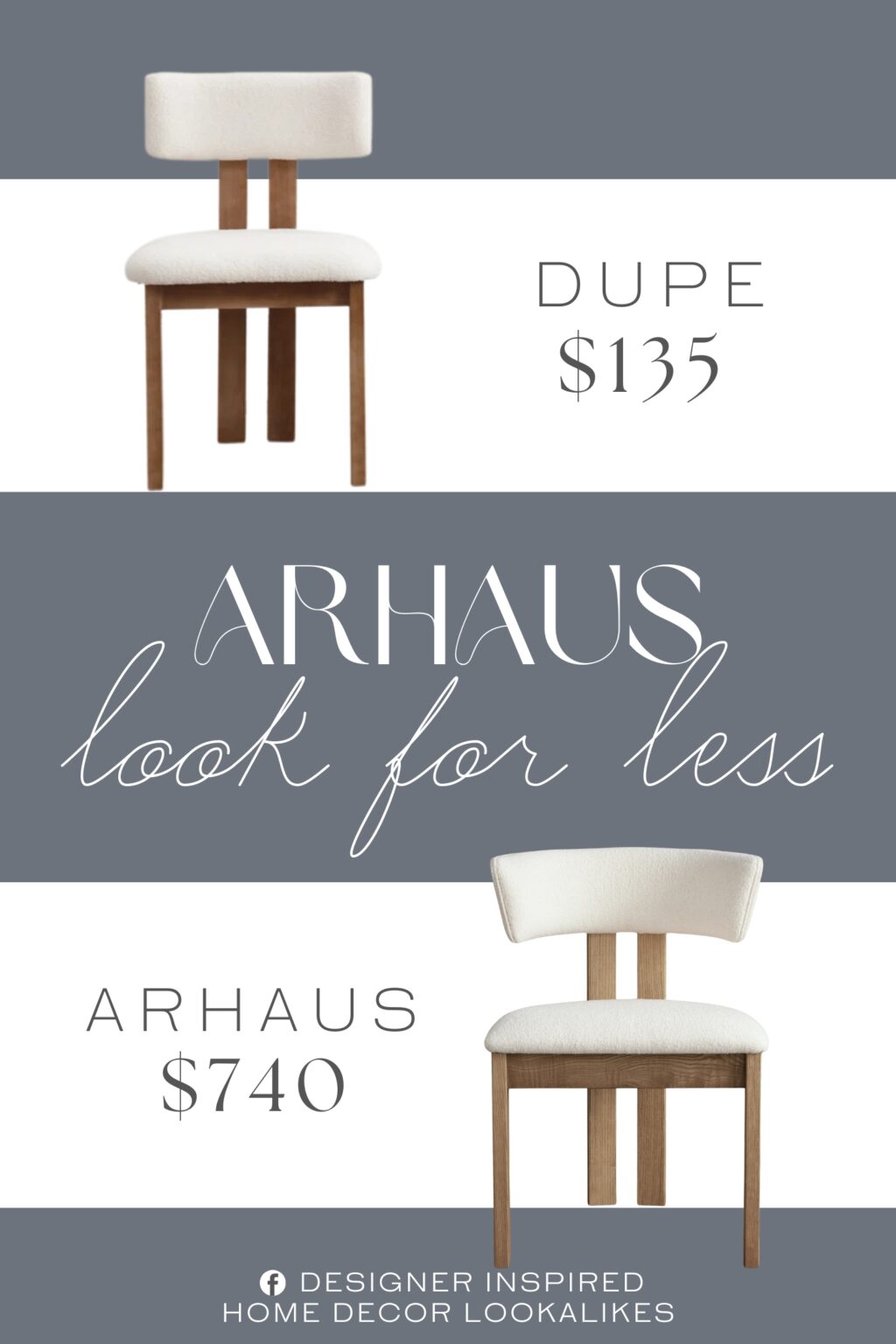 Arhaus Rodin Dining Side Chair Dupe. The high-quality solid wood frame provides excellent stability, and the metal iron pieces are the finishing touch. This modern dining chair is made of high quality fabric has good breathability and comfortable feel.