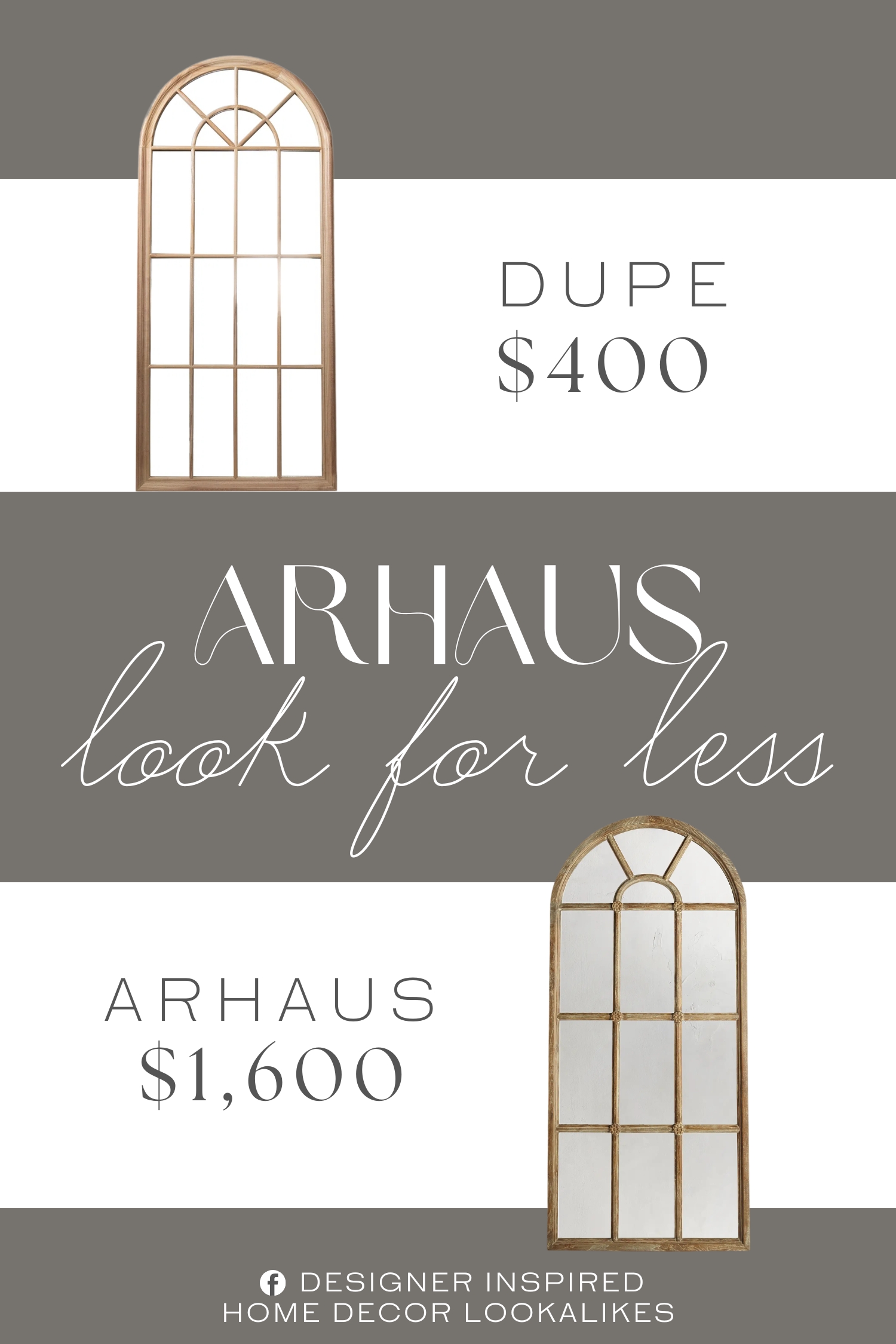 Arhaus Teak Arched Floor Mirror Dupe. The frame is crafted from solid paulownia wood, chosen for its lightweight strength and dimensional stability.