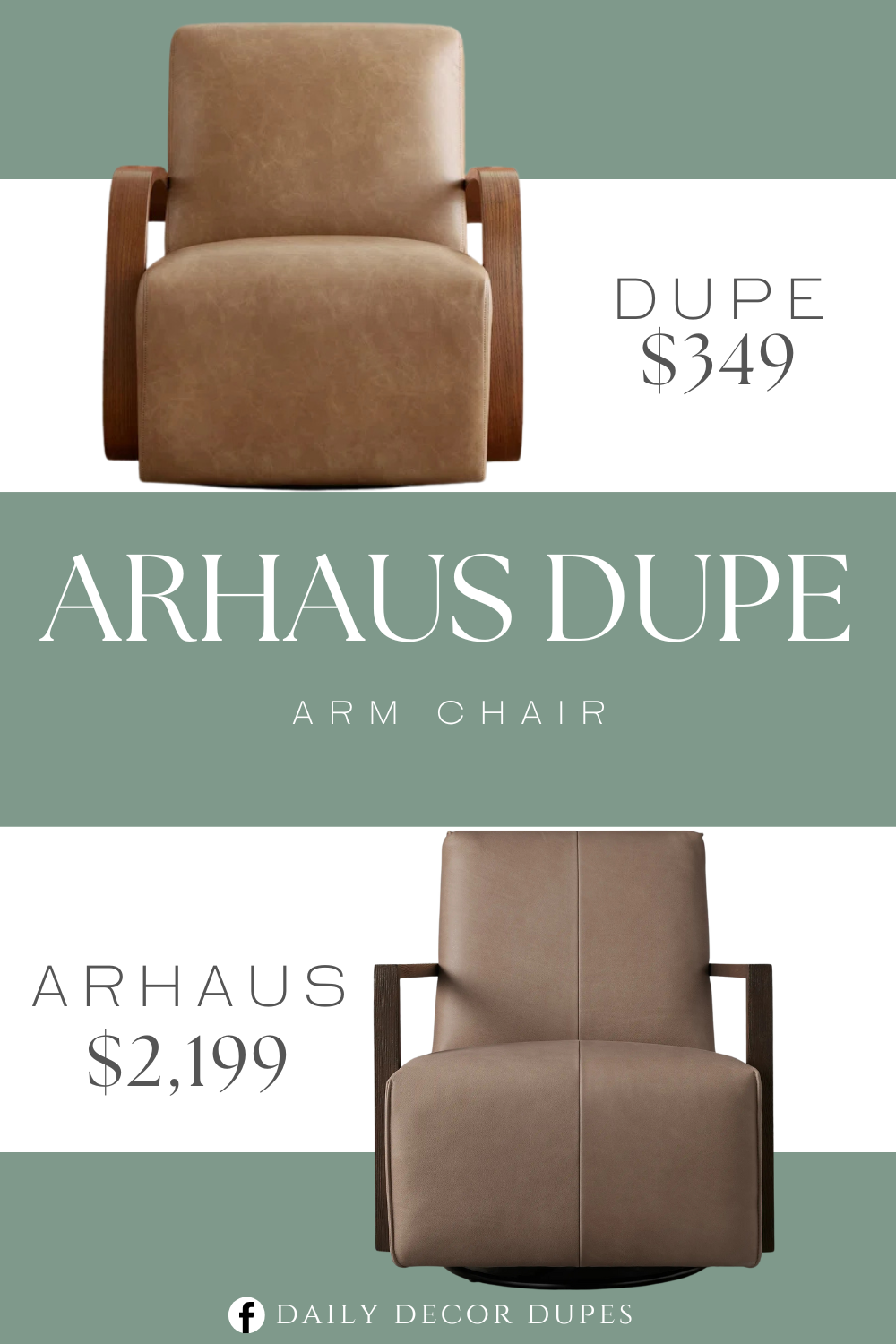 Arhaus Walsh Leather Glider Arm Chair Dupe. U-shaped armrests of birch solid wood + oak veneer are stylish and beautiful, adding to your overall decoration. Craftsman-built frames are constructed using solid, reinforced hardwood for lasting strength and stability.