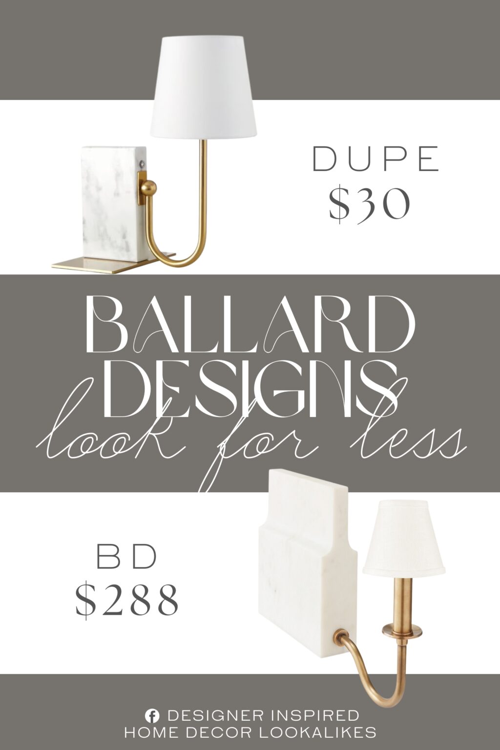 Ballard Designs Ivy Bookshelf Light Dupe. Modern marble bookend with built-in LED sconce 3 light color settings to match your mood