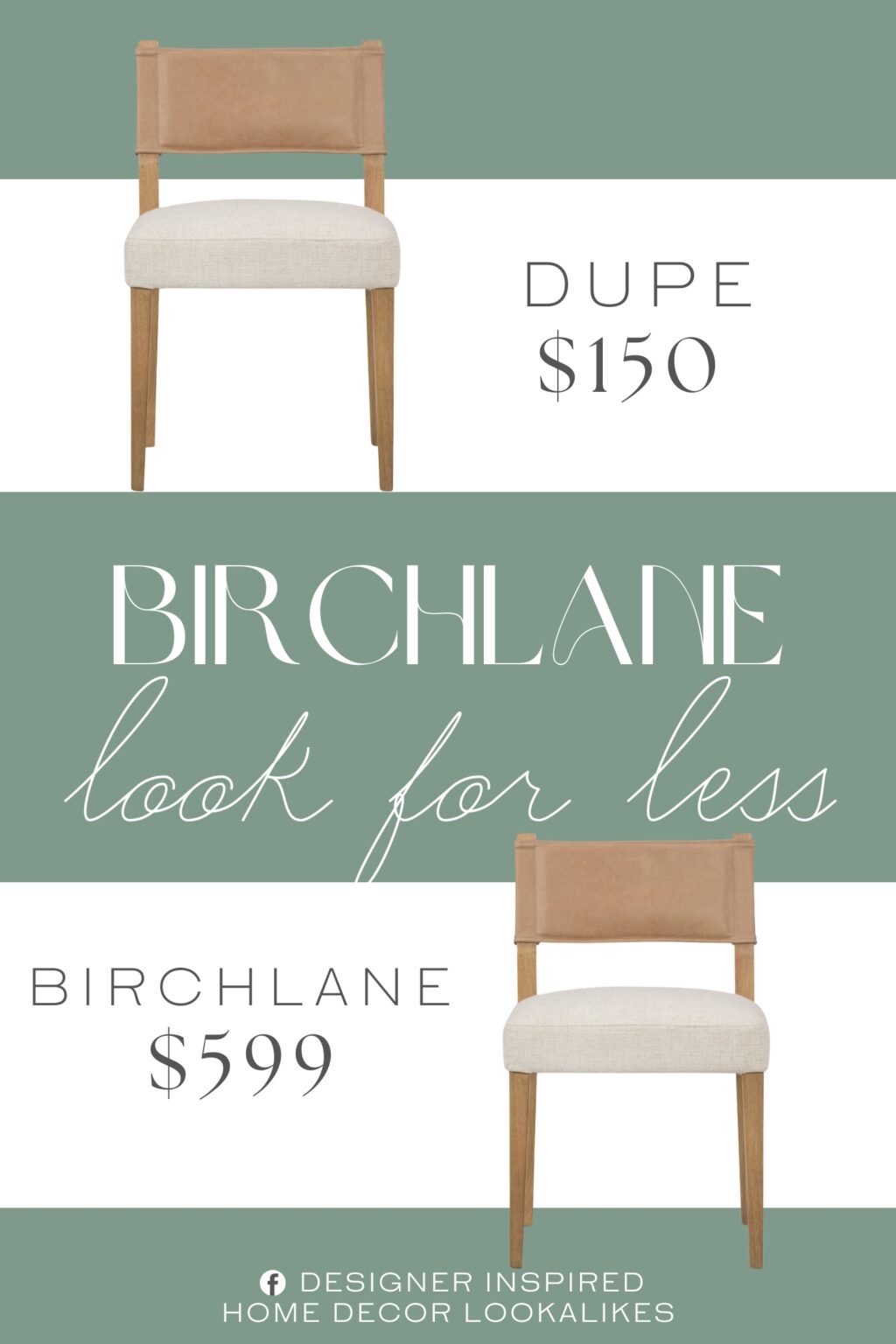 Birch Lane Lorretta Side Chair Dupe. It features a thick, durable cushion covered in natural flax fabric, with complimenting rubberwood legs in a light brown finish. It's brushed light brown faux leather back ensures that the shape of the backrest stays intact over many meals.