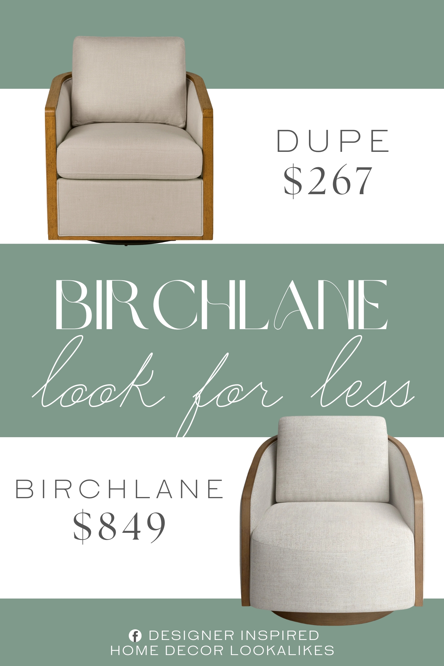 Birch Lane Nieve Upholstered Swivel Barrel Chair Dupe. Built with sturdy wood construction and durable fabric upholstery, ensuring long-lasting style and comfort.