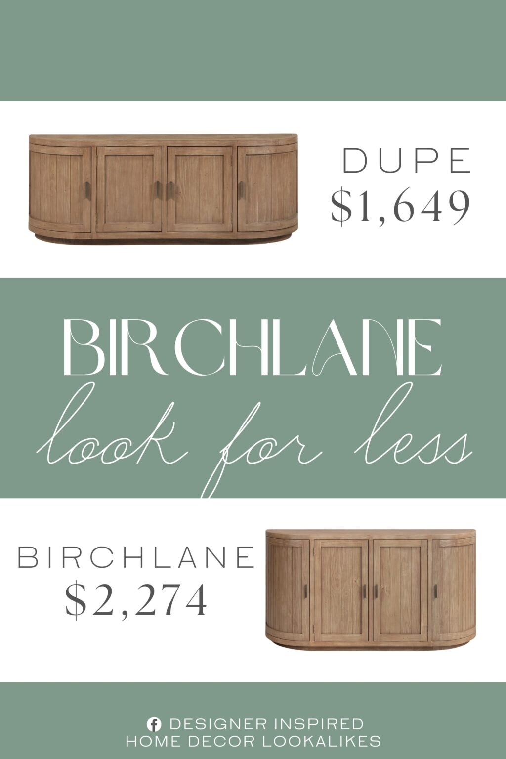 Birch Lane Rudi Sideboard. Frame is crafted of reclaimed pine wood with a Black or Natural finish. Each piece tells stories from its previous life, including scratches, color variations, stains and natural imperfections.