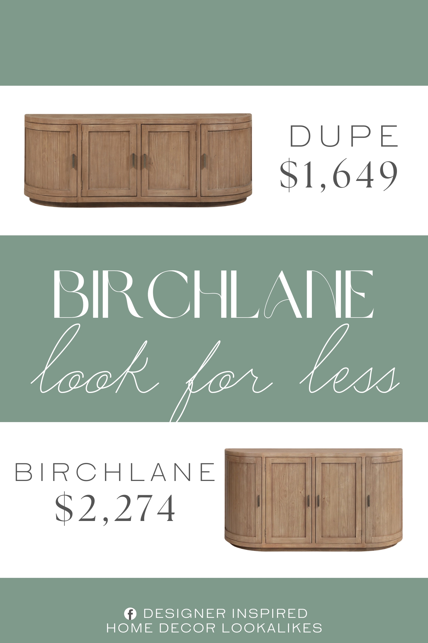 Birch Lane Rudi Sideboard. Frame is crafted of reclaimed pine wood with a Black or Natural finish. Each piece tells stories from its previous life, including scratches, color variations, stains and natural imperfections.