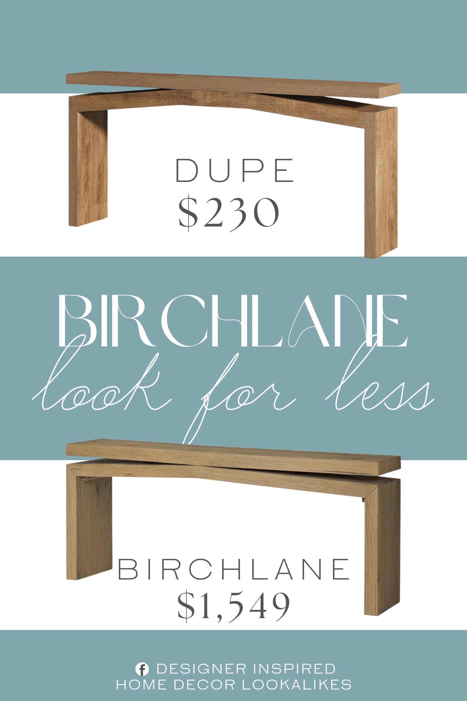 BirchLane Henn Solid Wood Console Table Dupe. Built with Premium wood for durability, ensuring long-lasting use in high-traffic areas like hallways and foyers.