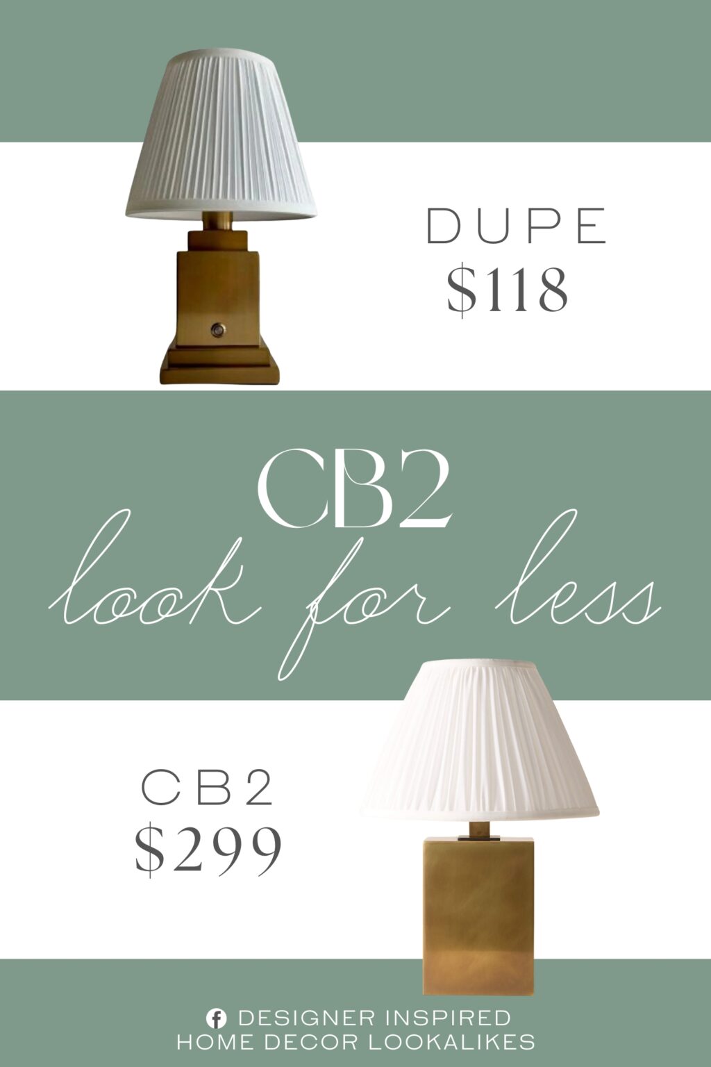 CB2 Carmichael Small Aged Brass Table Lamp Dupe. Unique and elegant rechargeable table lamp, finished in brushed gold.