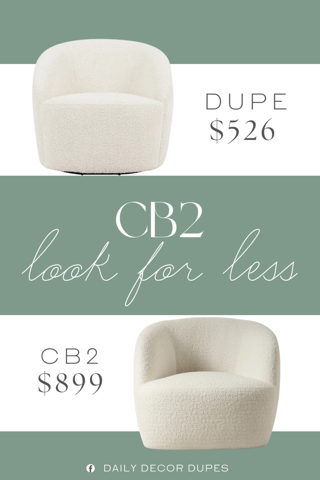 CB2 Gwyneth Ivory Boucle Swivel Chair Dupe. Kiln-dried wood frame. Durable matte black metal swivel base with non-marking feet. High-resiliency foam with fiber filling.
