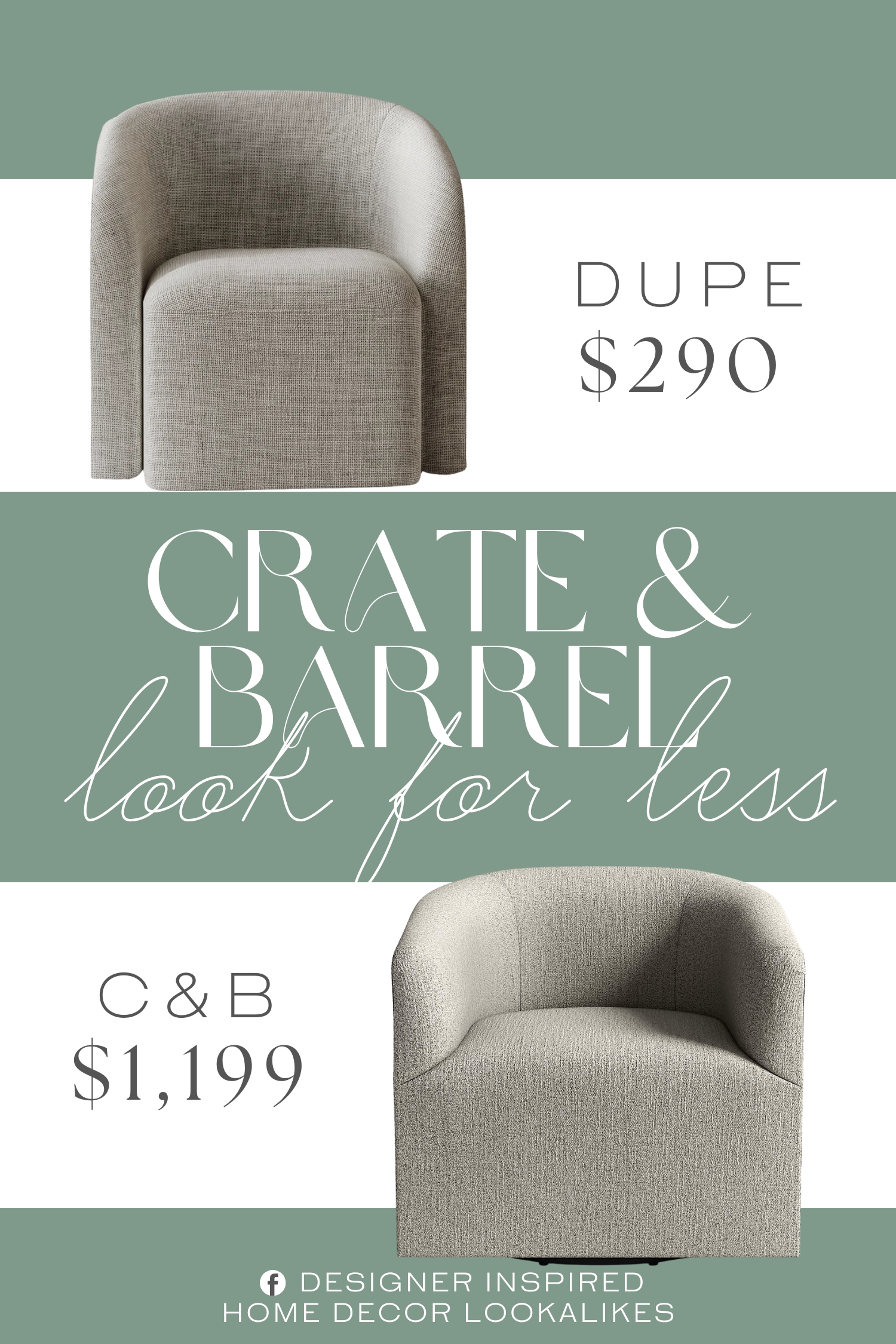 Crate & Barrel Carlyle Swivel Accent Chair Dupe. Crafted with a durable metal frame and arriving fully assembled, it combines style and convenience effortlessly.