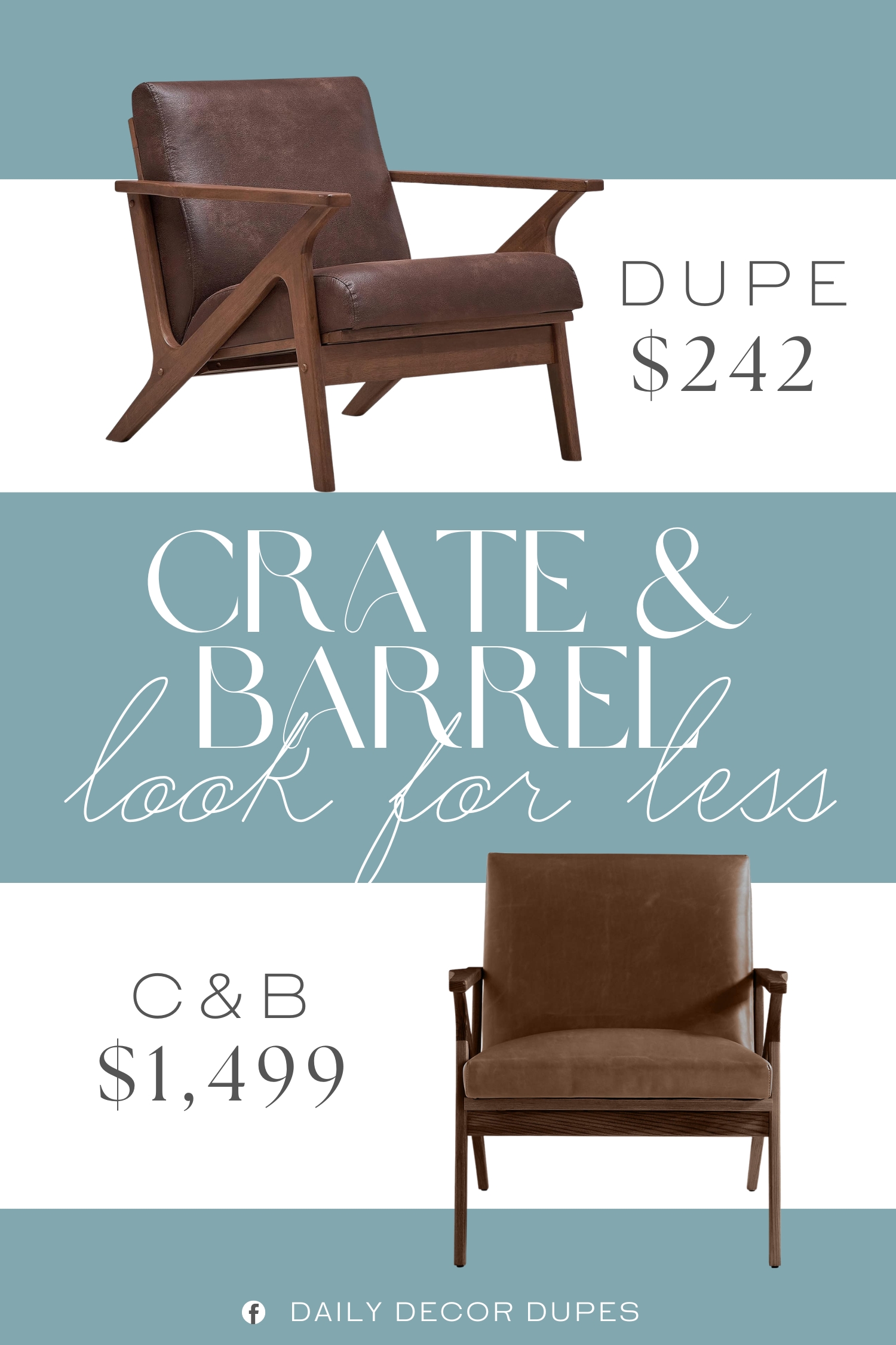 Crate & Barrel Cavett Wood and Leather Accent Chair Dupe. Crafted from durable solid rubberwood, this living room furniture is built to last through years of use. Available in walnut or oak finish. The armchair features sturdy and elegant Z shaped frame with clean lines crafted from solid wood.