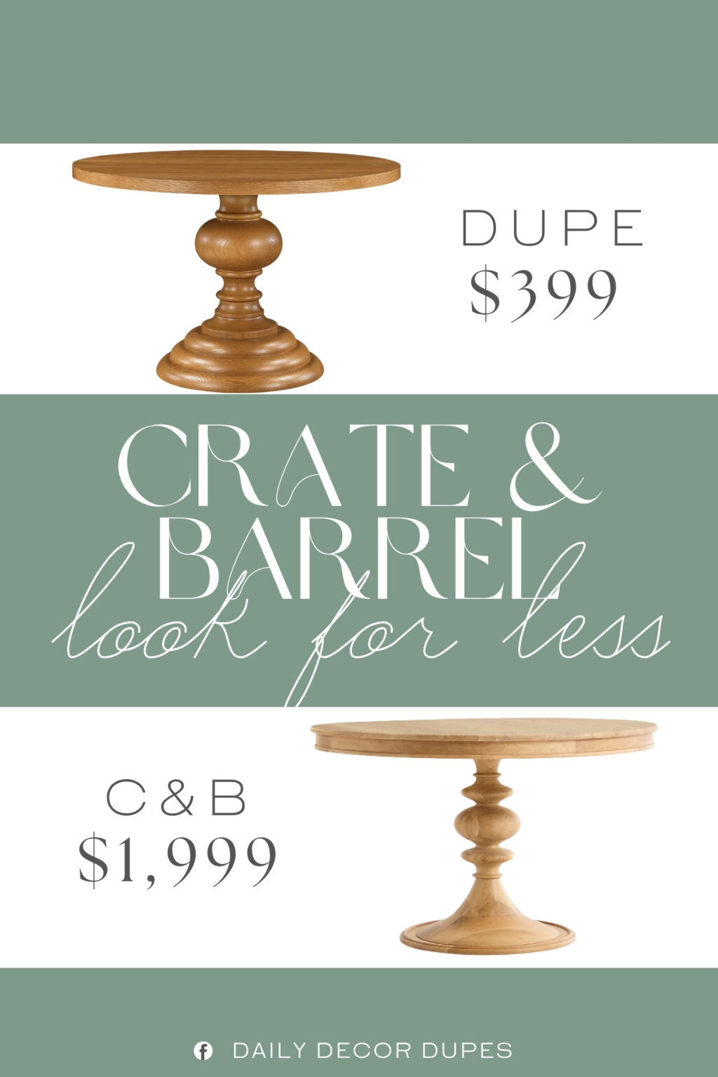Crate & Barrel Cecily Round Pedestal Dining Table Dupe. Built with sturdy construction designed for real life and daily use, ensuring stability and longevity.