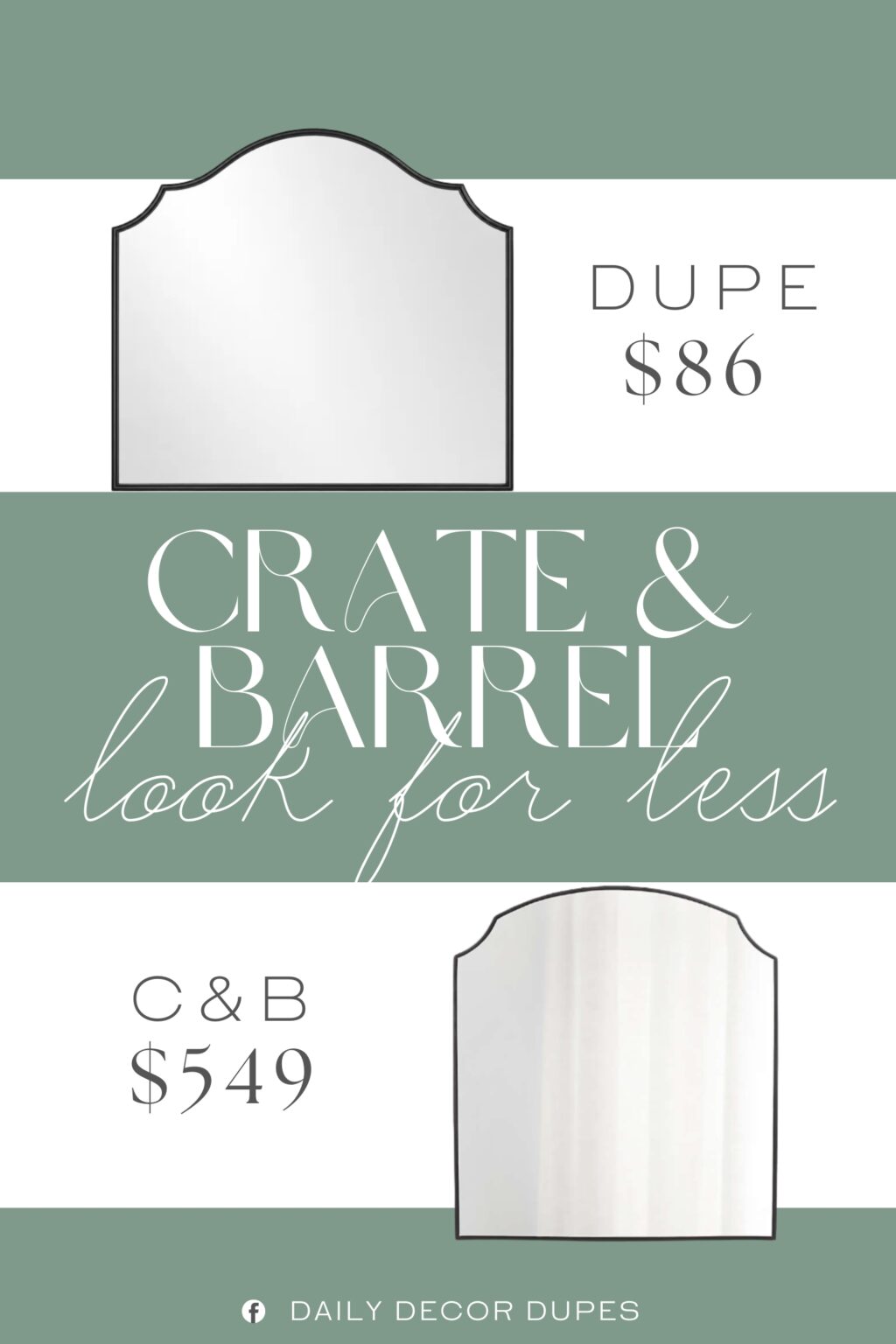 Crate & Barrel Emmy Black Wall Mirror Dupe. The lightweight metal frame offers dependable durability and a clean black finish that coordinates with various décor styles.