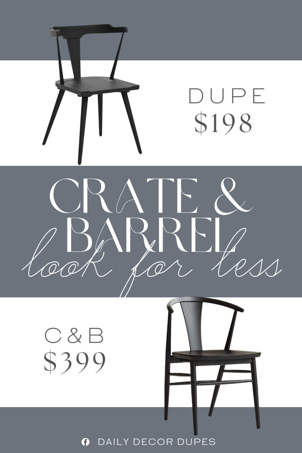 Crate & Barrel Fyn Black Wood Dining Chair Dupe. Crafted from solid oak with a durable painted finish and non-scratch floor caps, the black kitchen chair is made for everyday moments and special occasions alike. It’s lightweight yet sturdy, practical yet beautiful, everything a dining chair should be.