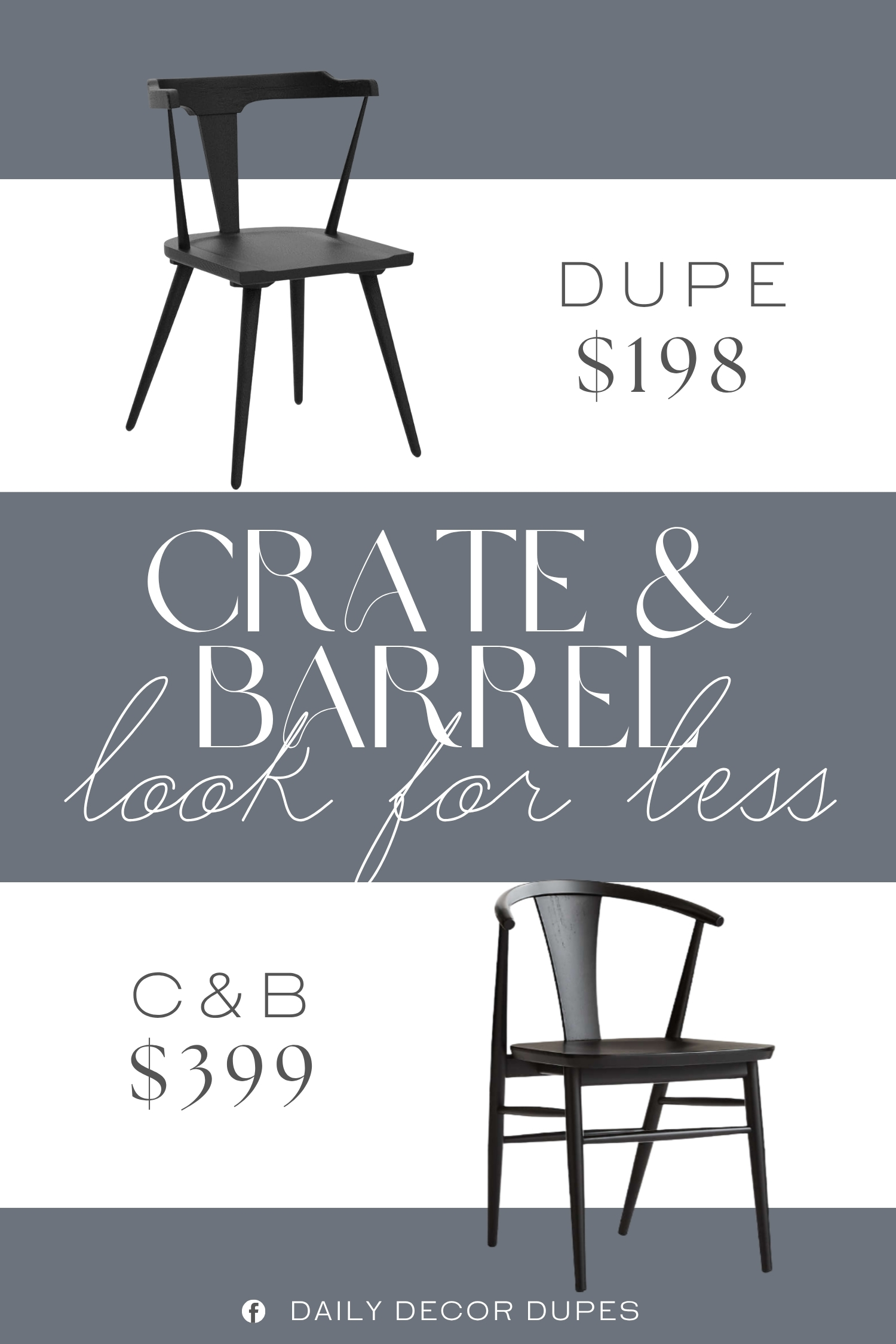 Crate & Barrel Fyn Black Wood Dining Chair Dupe. Crafted from solid oak with a durable painted finish and non-scratch floor caps, the black kitchen chair is made for everyday moments and special occasions alike. It’s lightweight yet sturdy, practical yet beautiful, everything a dining chair should be.