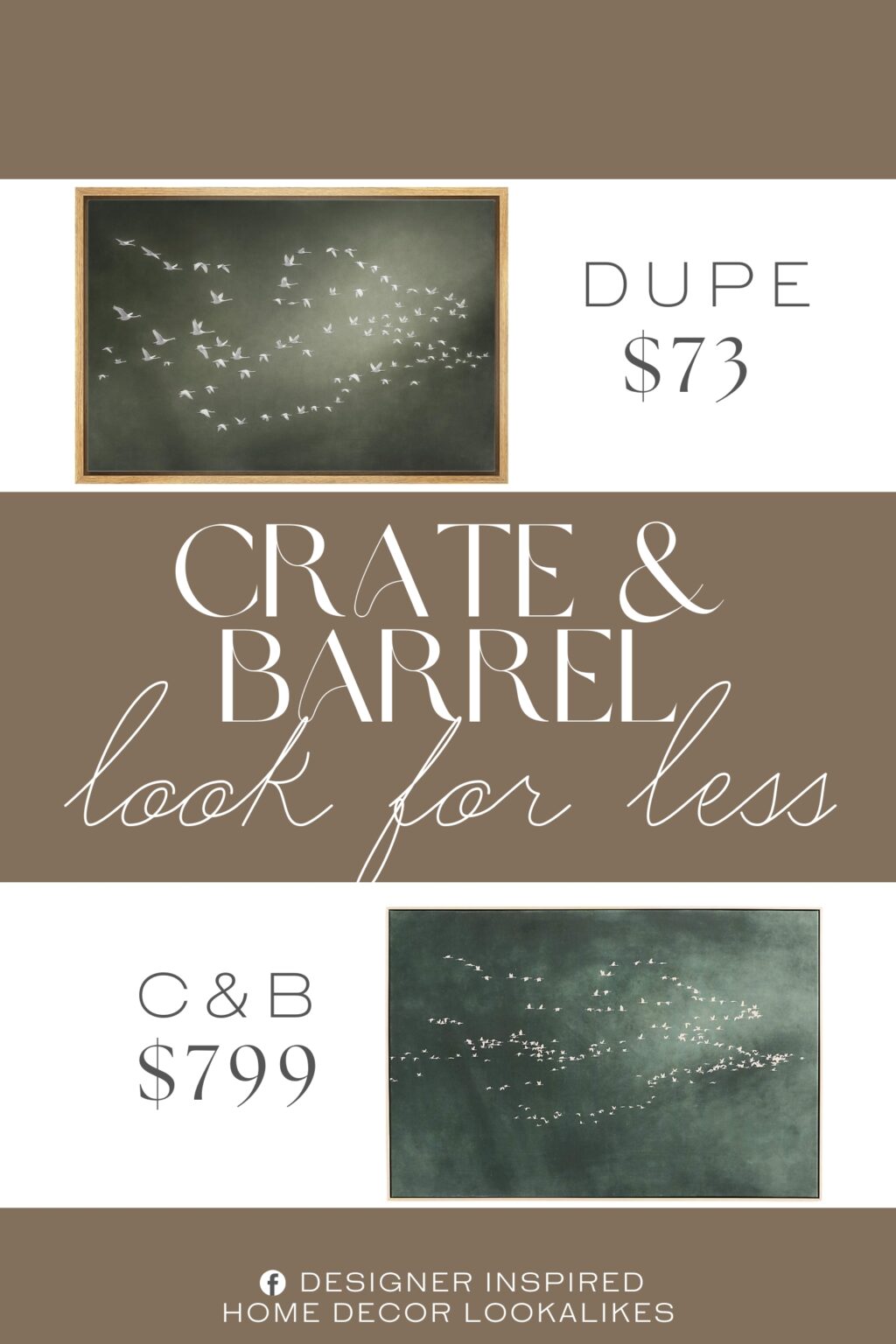 Crate & Barrel Heading South Green Canvas Wall Art Print Dupe. Industry standard ink printed onto our signature canvases.